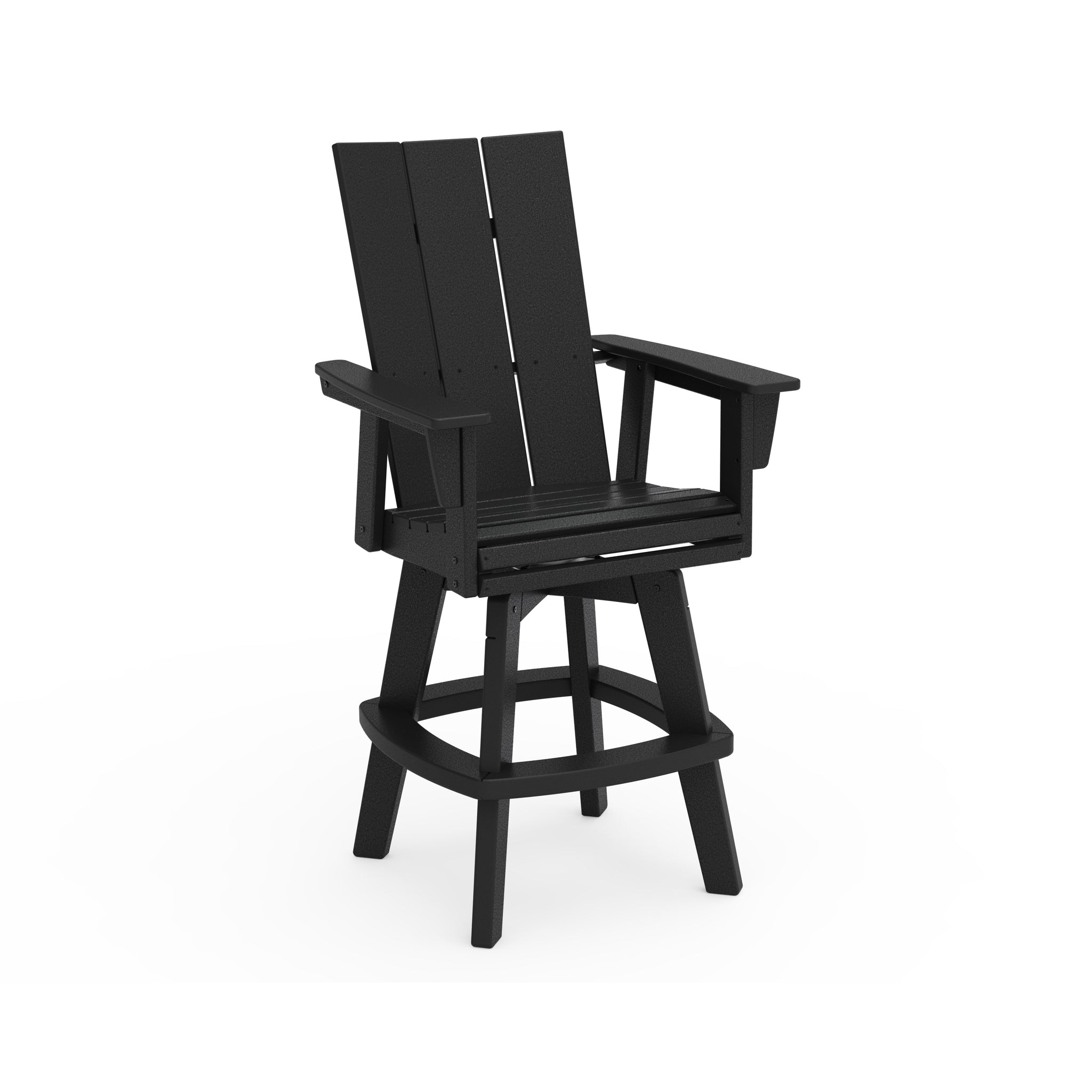 Modern Curveback Adirondack Swivel Bar Arm Chair