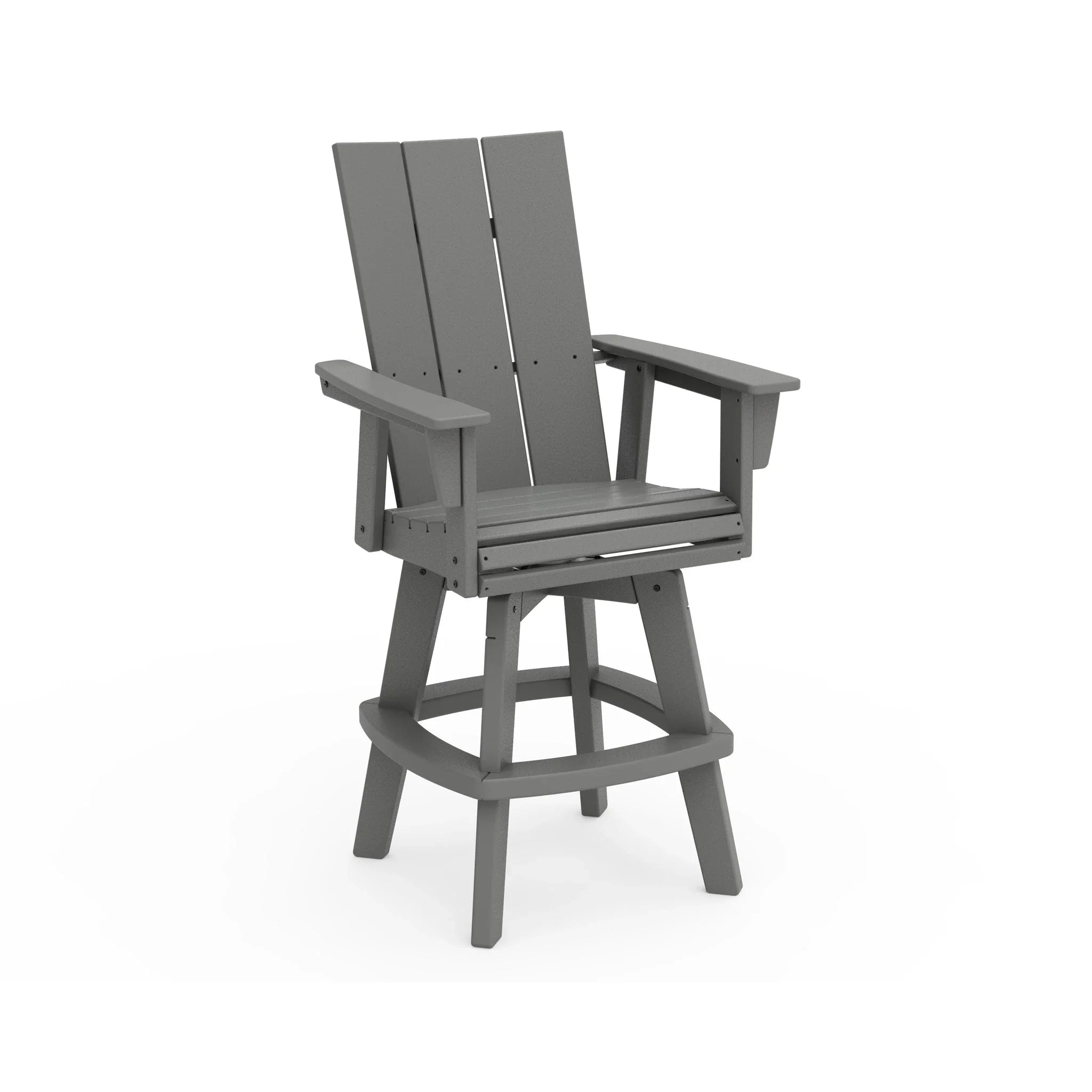 Modern Curveback Adirondack Swivel Bar Arm Chair 1