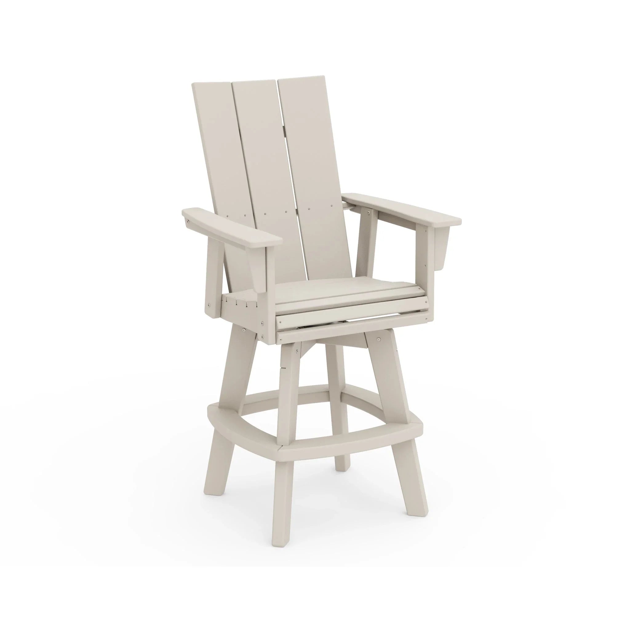 Modern Curveback Adirondack Swivel Bar Arm Chair 5