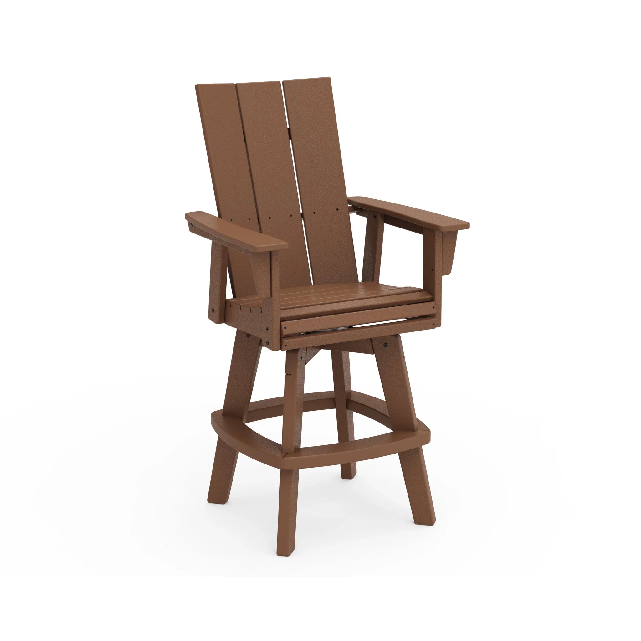 Modern Curveback Adirondack Swivel Bar Arm Chair 4
