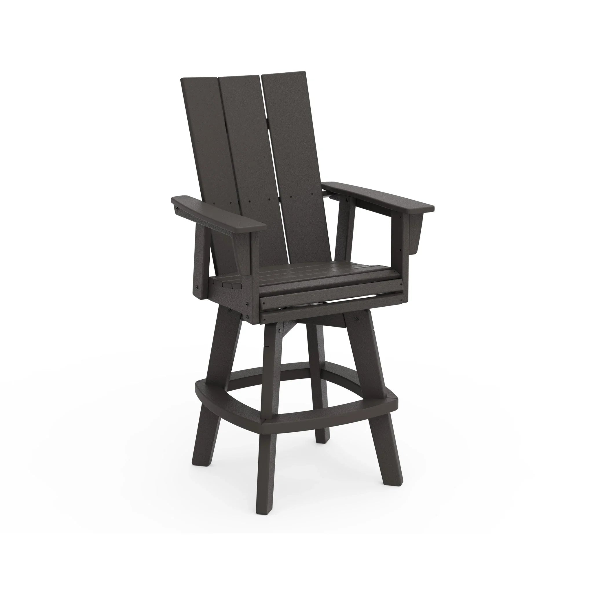 Modern Curveback Adirondack Swivel Bar Arm Chair 7