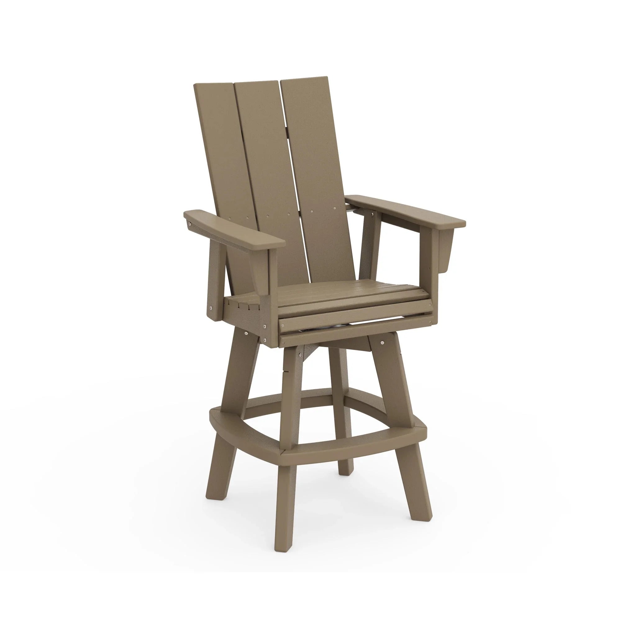 Modern Curveback Adirondack Swivel Bar Arm Chair 8