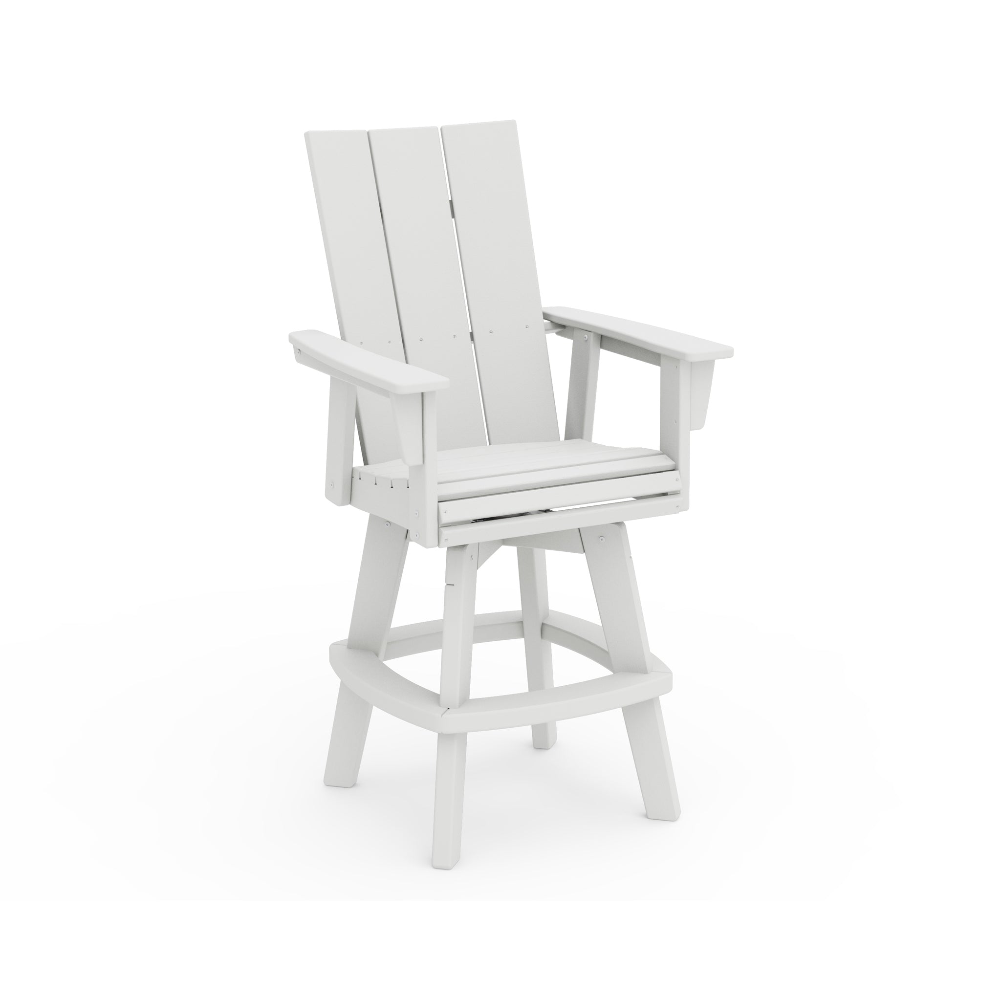 Modern Curveback Adirondack Swivel Bar Arm Chair 9