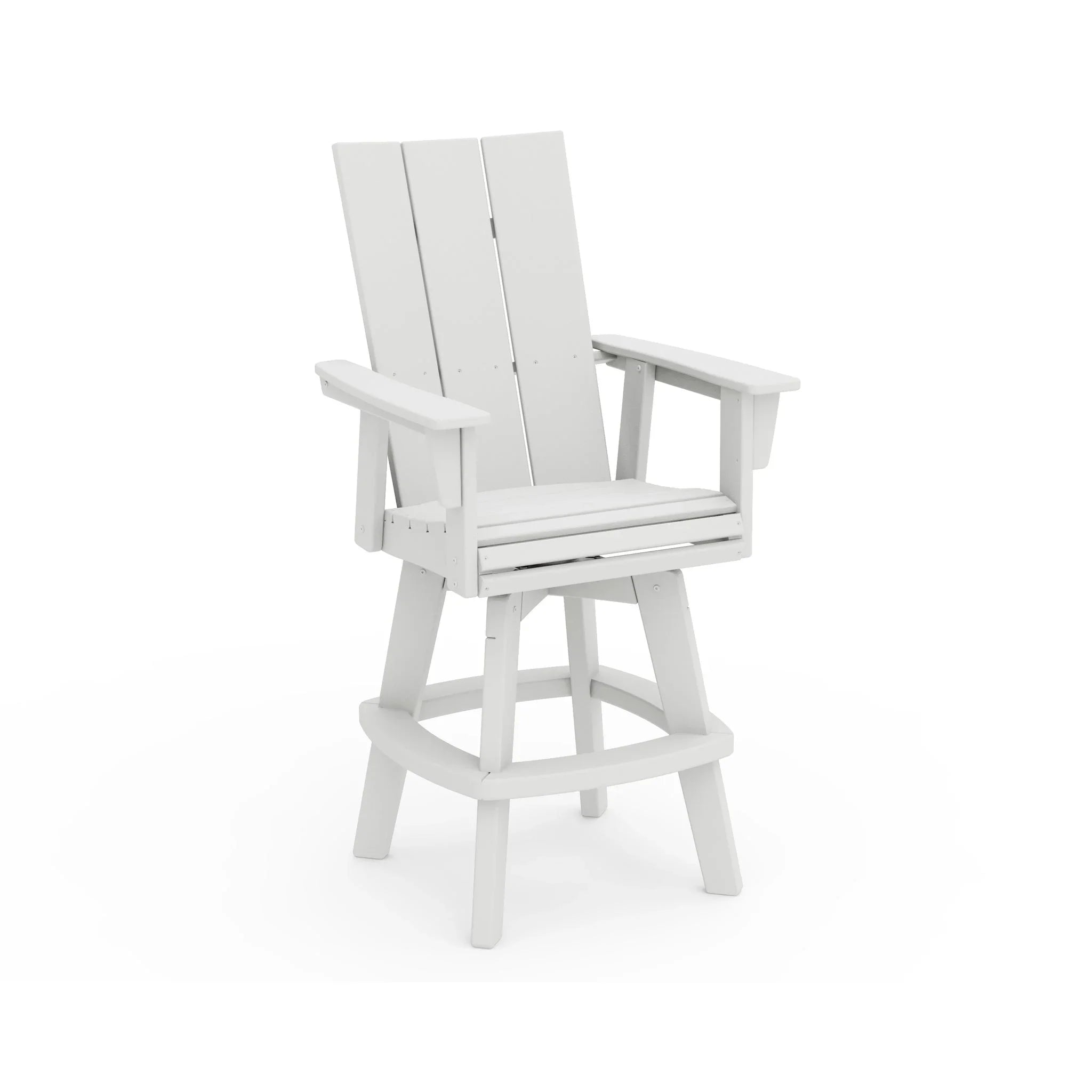 Modern Curveback Adirondack Swivel Bar Arm Chair 9