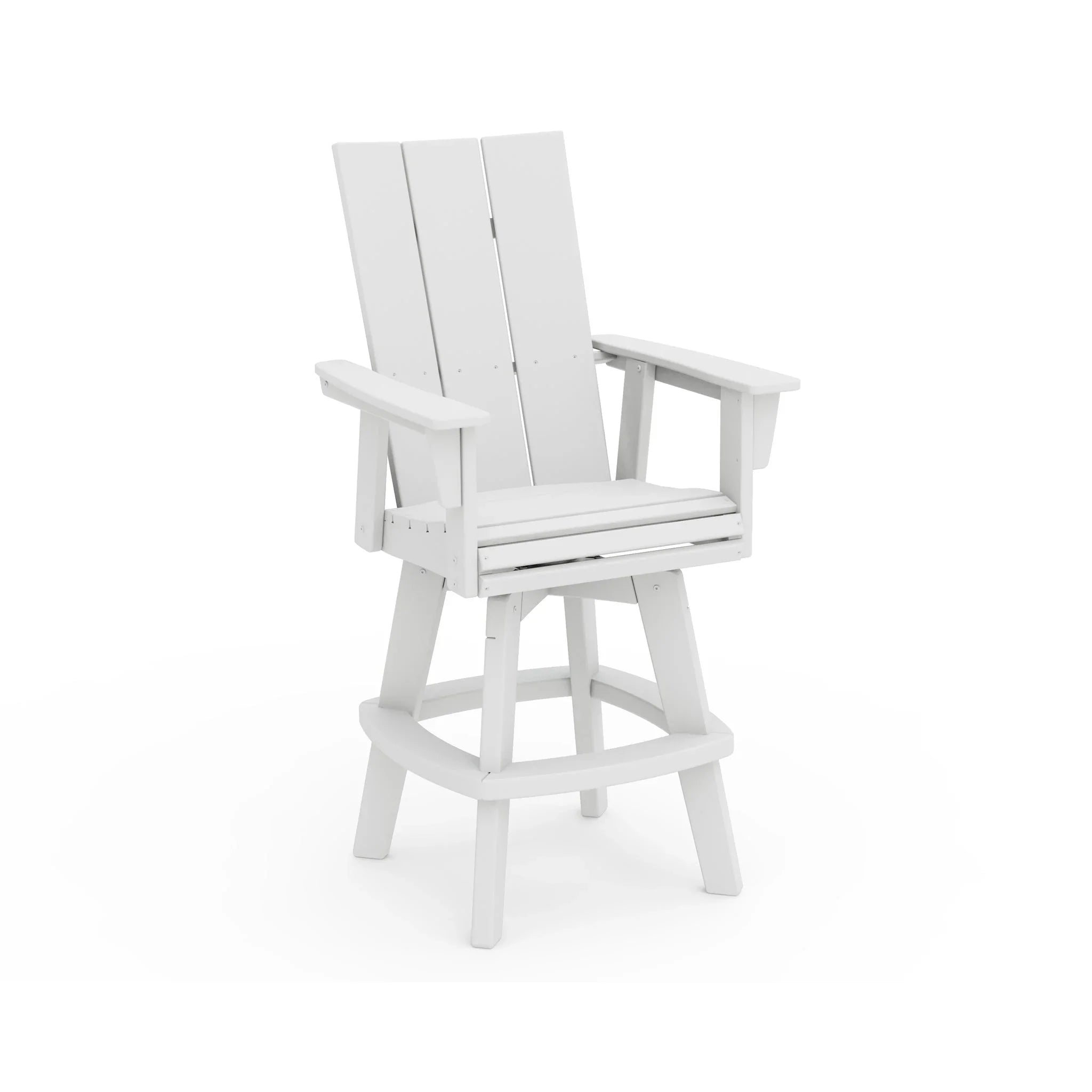 Modern Curveback Adirondack Swivel Bar Arm Chair 6