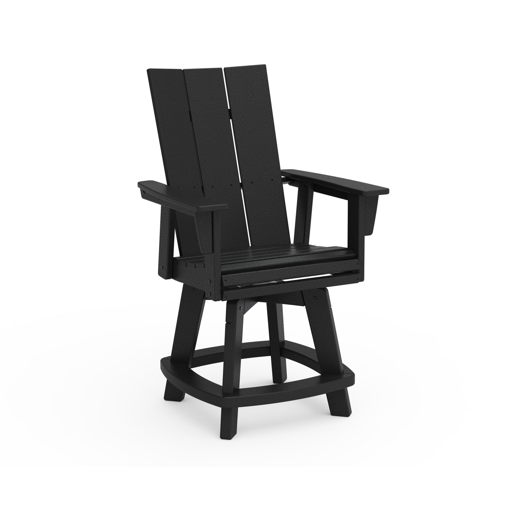 Modern Curveback Adirondack Swivel Counter Arm Chair