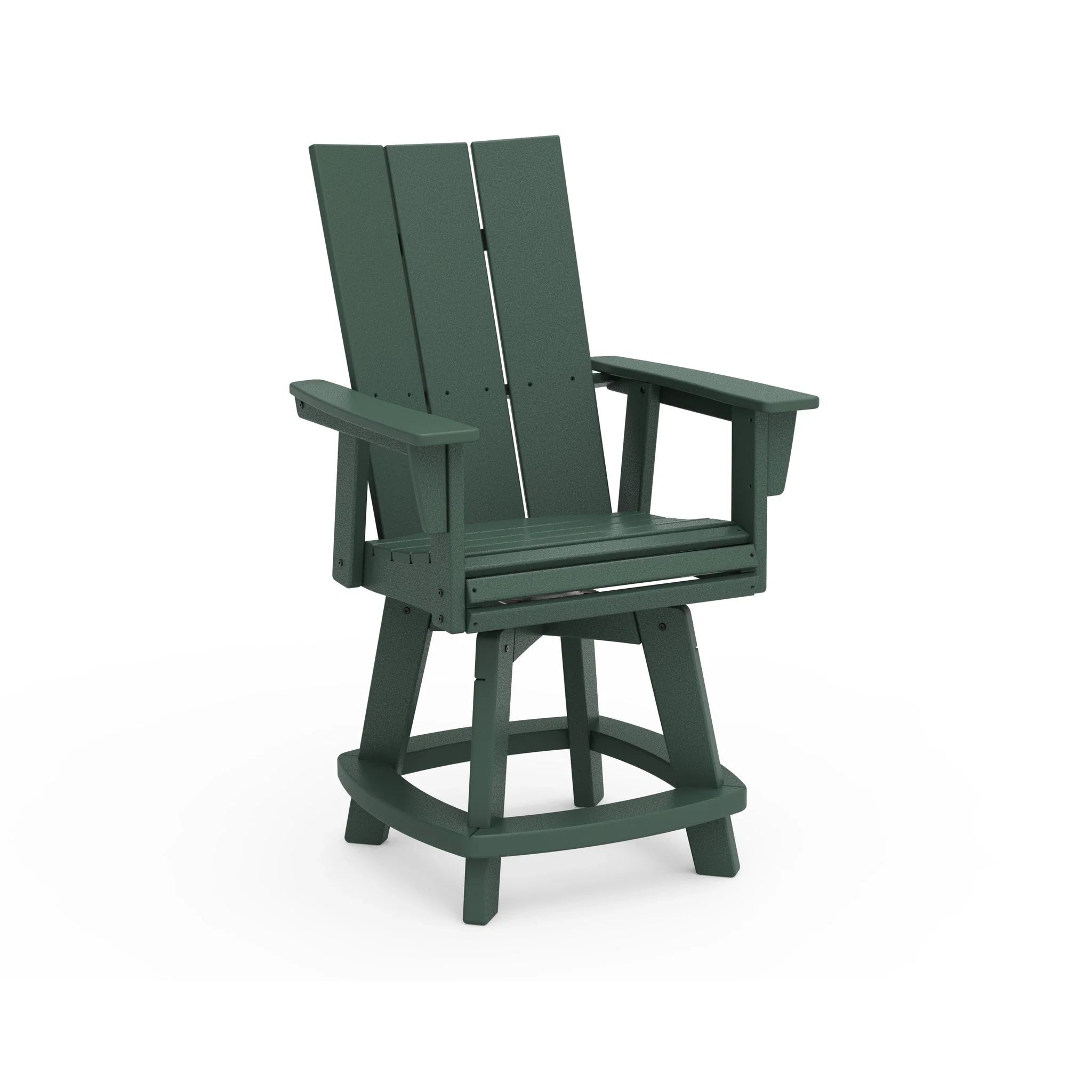 Modern Curveback Adirondack Swivel Counter Arm Chair 2