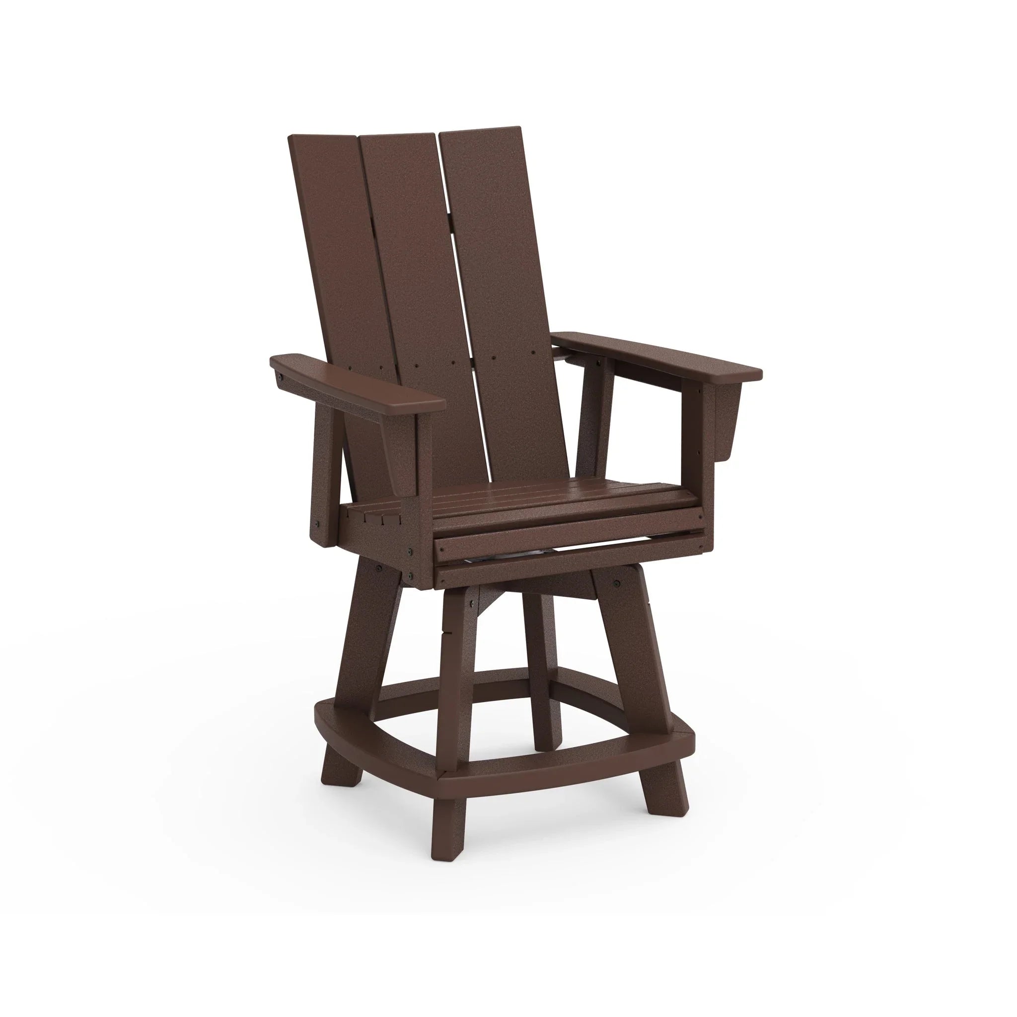 Modern Curveback Adirondack Swivel Counter Arm Chair 3