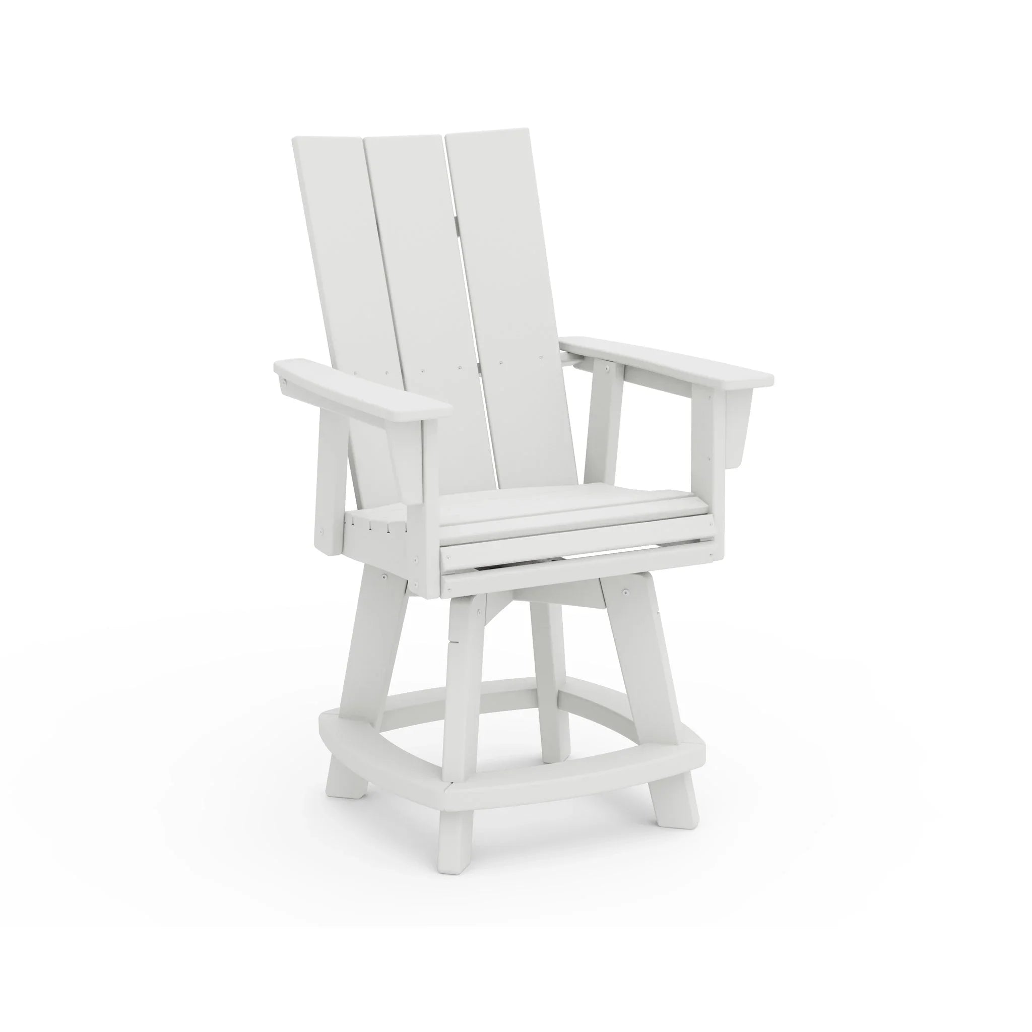 Modern Curveback Adirondack Swivel Counter Arm Chair 9