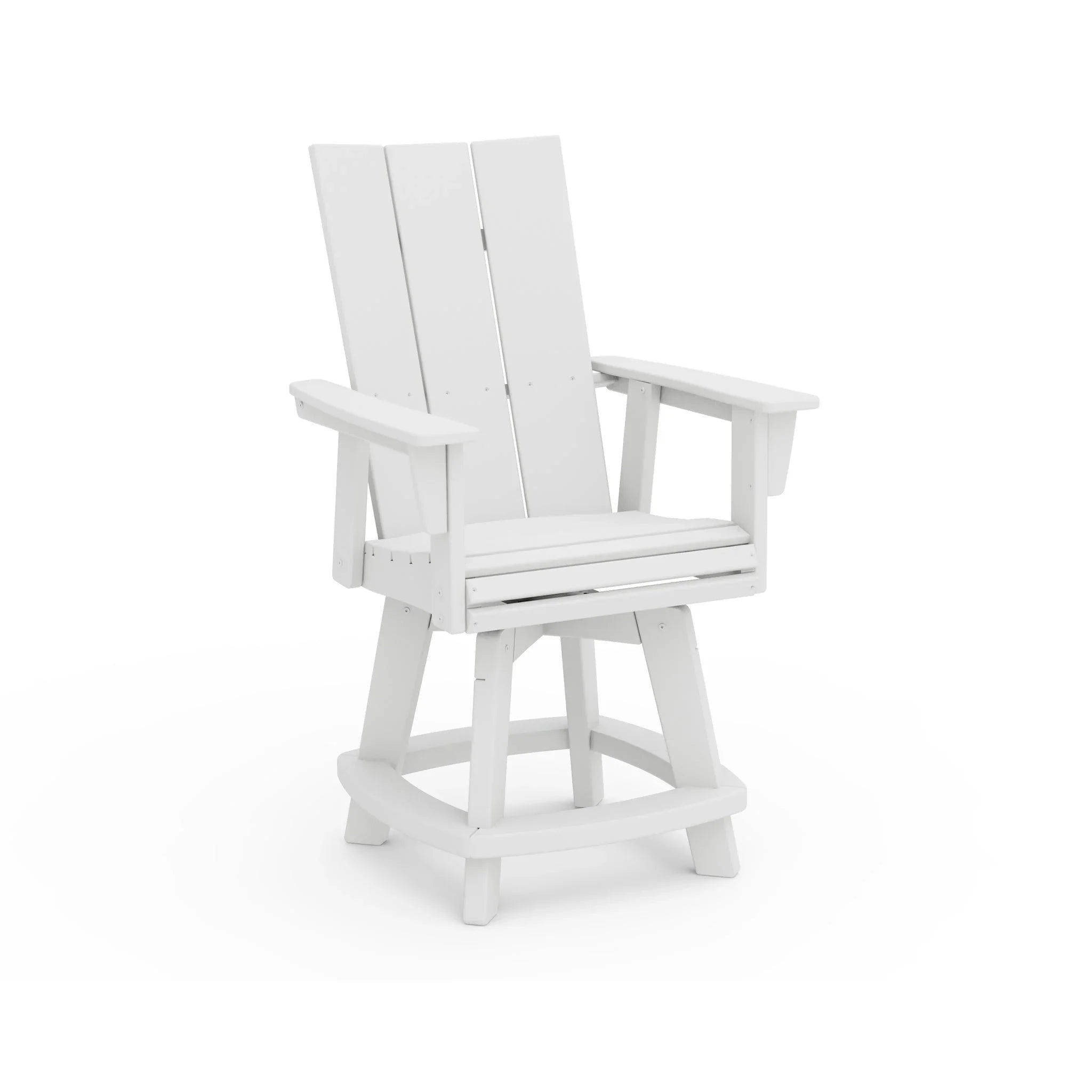 Modern Curveback Adirondack Swivel Counter Arm Chair 6
