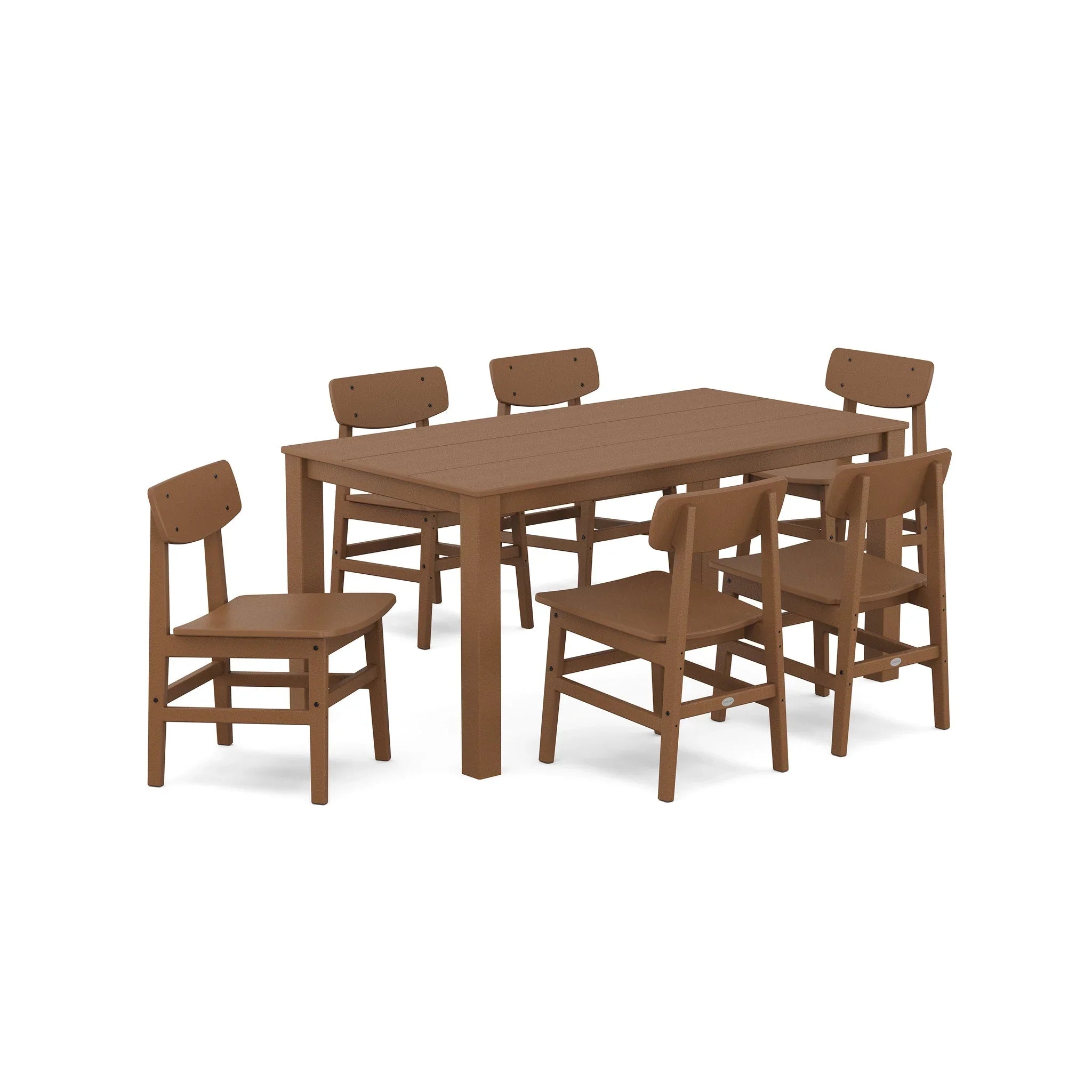 Modern Studio Urban Chair 7-Piece Parsons Table Dining Set 4