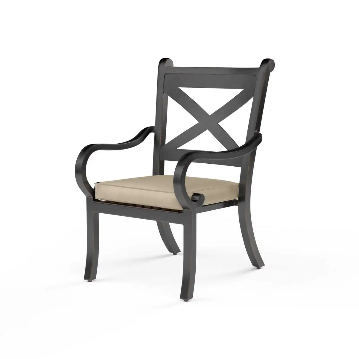 Monterey Aluminum Cushioned Dining Arm Chair SW3001-1 by Sunset West 5