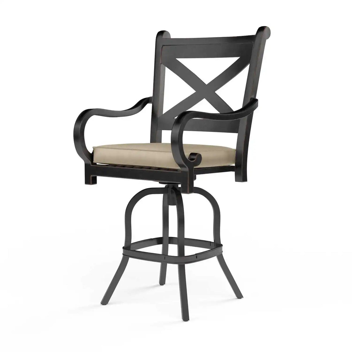 Monterey Aluminum Cushioned Swivel Bar Stool SW3001-7B by Sunset West 5