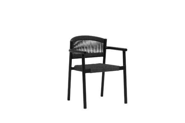 Naples Dining Arm Chair - Charcoal/Diva Night
