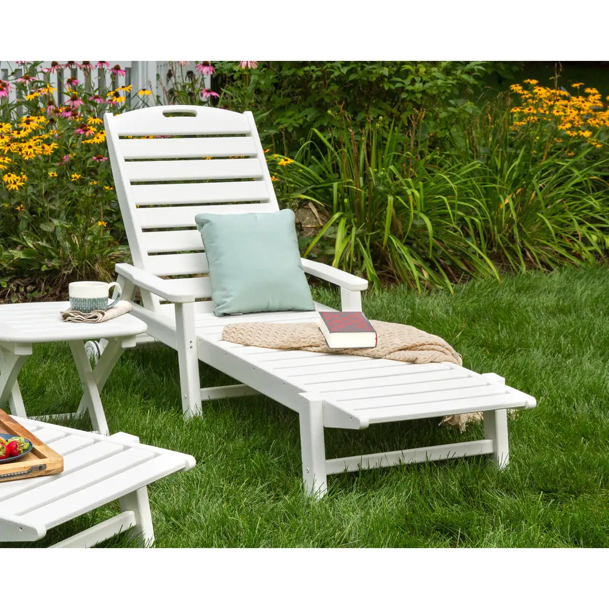 Nautical Chaise with Arms and Wheels 21