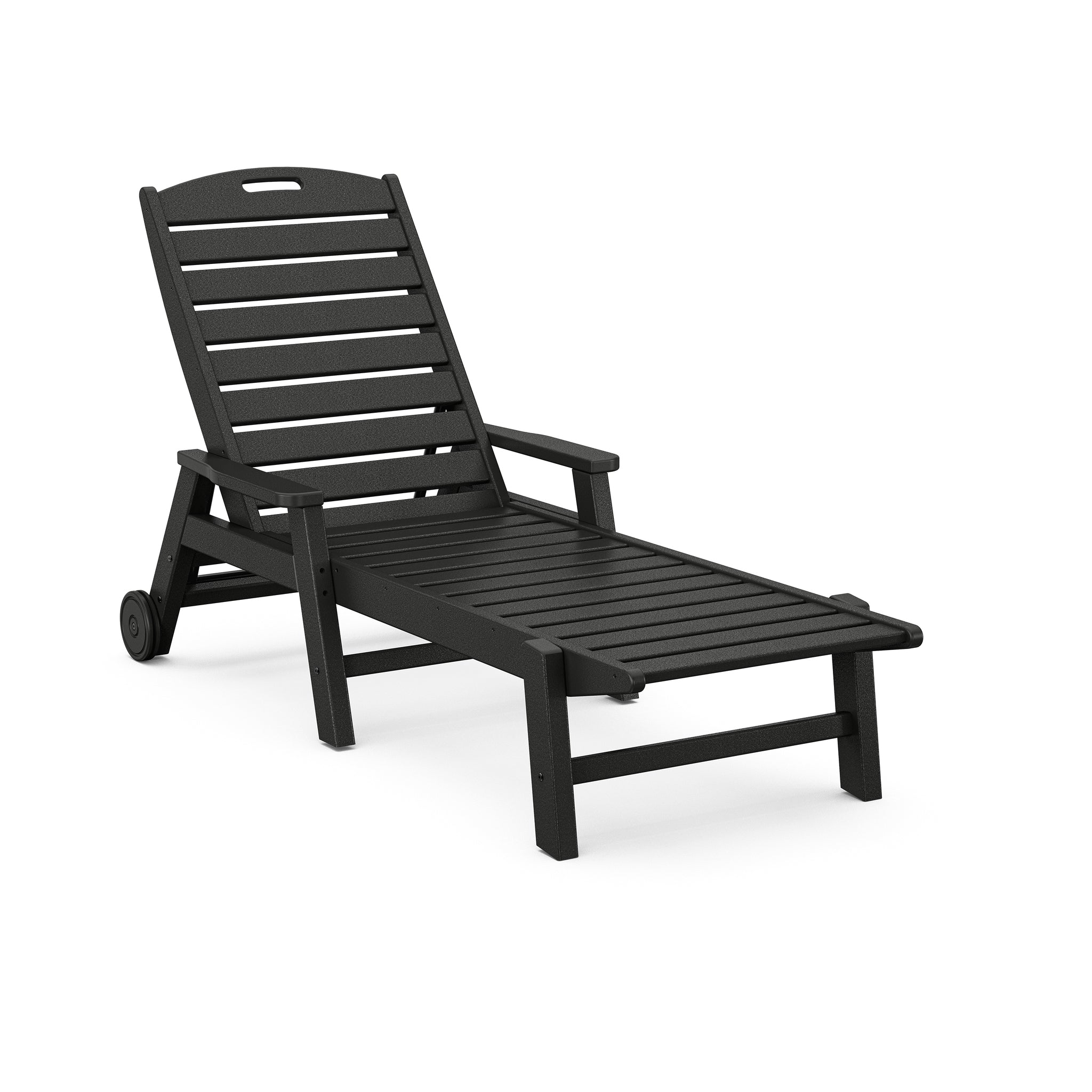 Nautical Chaise with Arms and Wheels