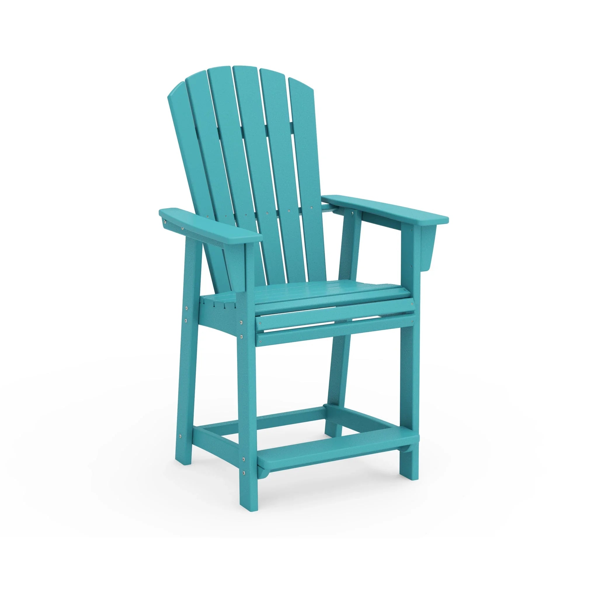 Nautical Curveback Adirondack Counter Arm Chair 7