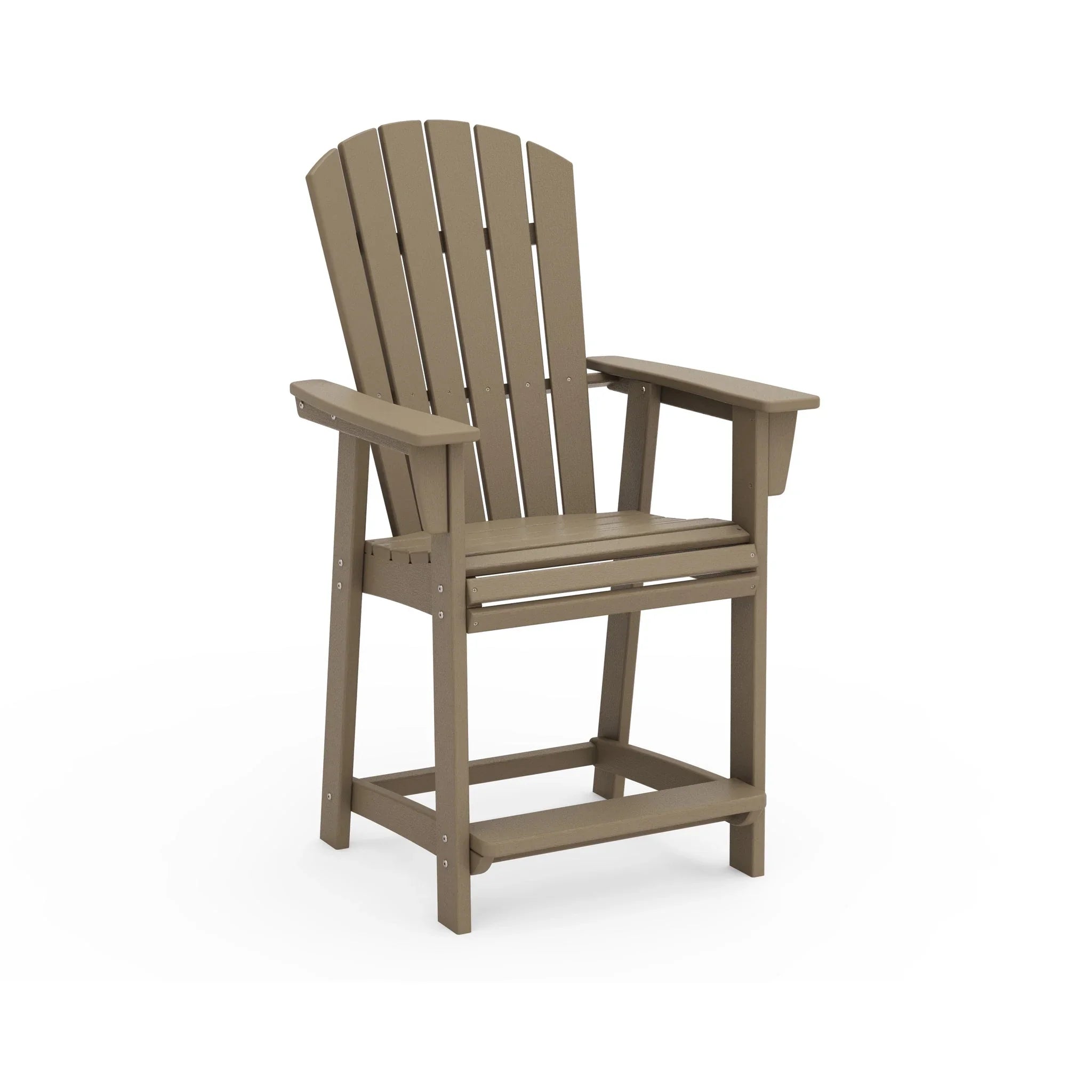 Nautical Curveback Adirondack Counter Arm Chair 15