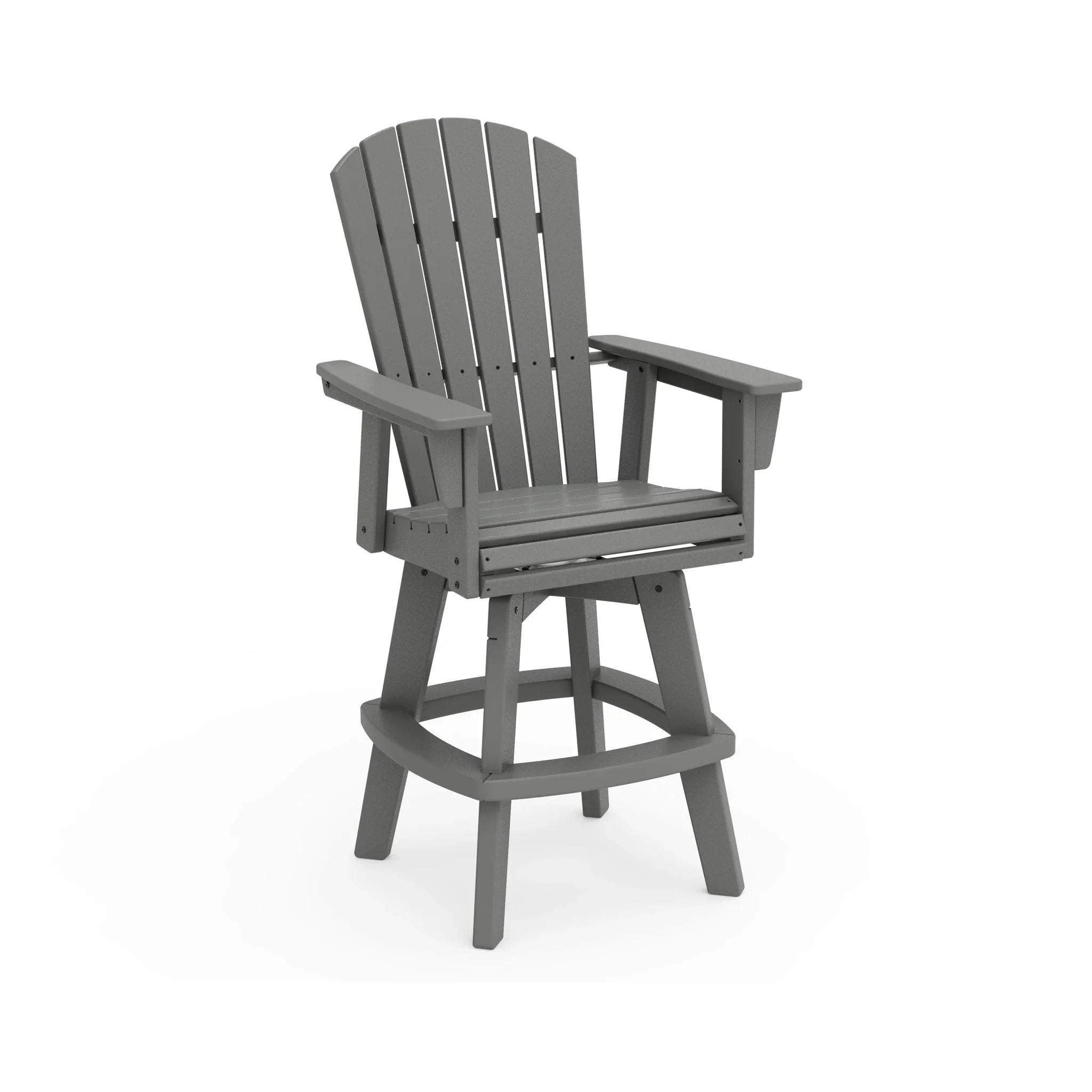 Nautical Curveback Adirondack Swivel Bar Arm Chair 1
