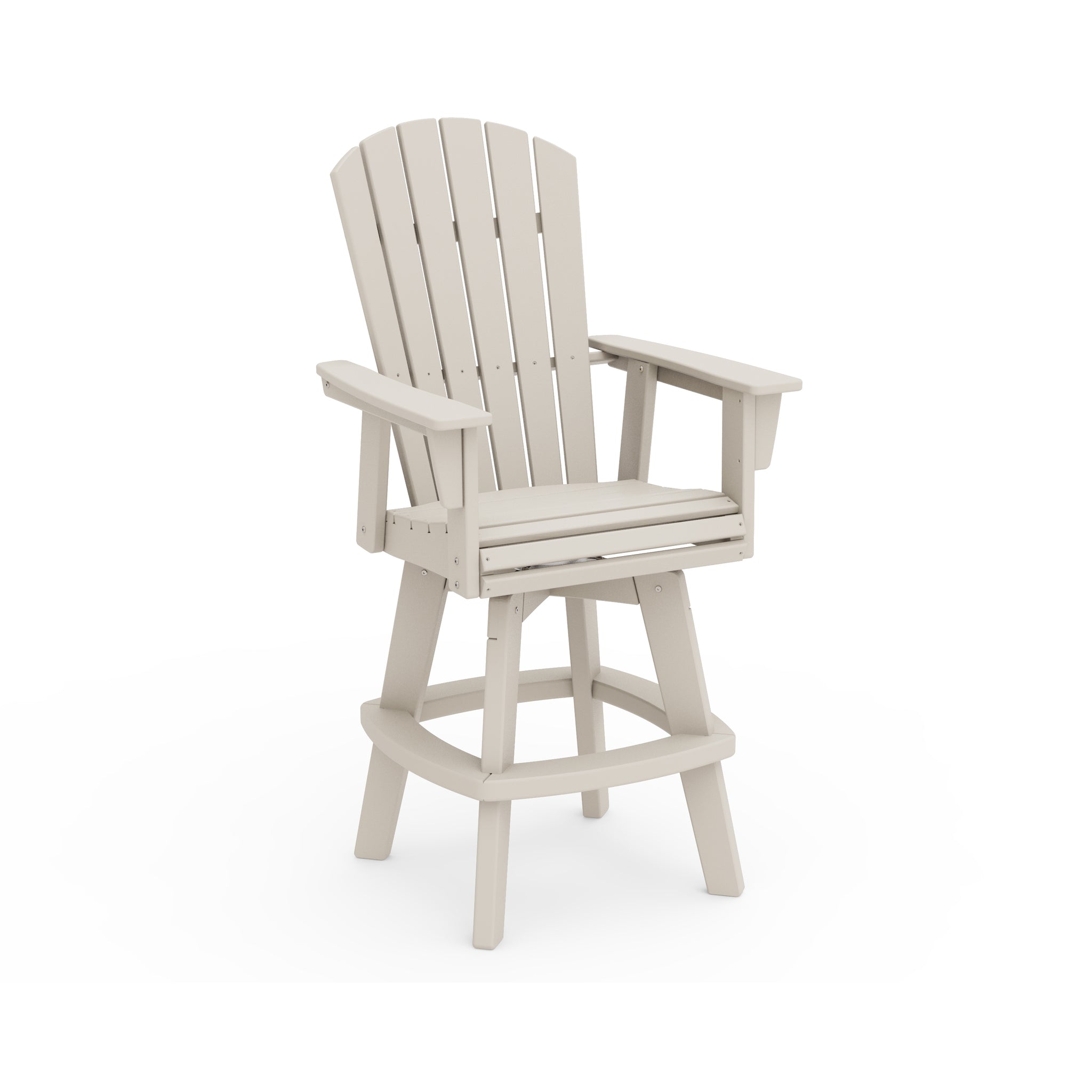 Nautical Curveback Adirondack Swivel Bar Arm Chair 5