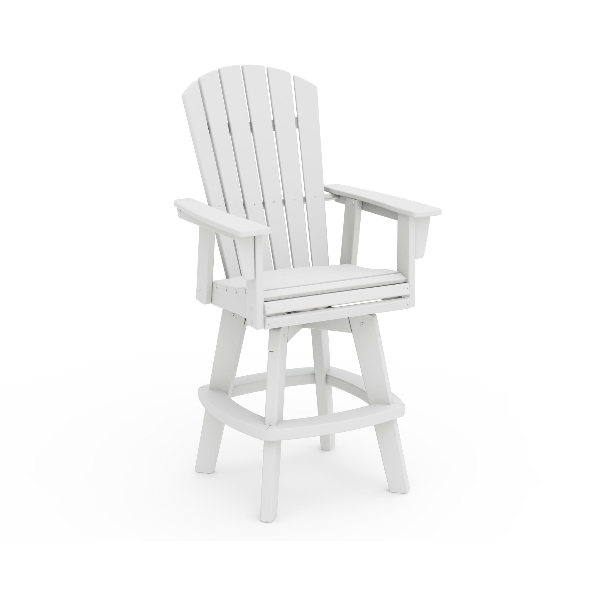 Nautical Curveback Adirondack Swivel Bar Arm Chair 6