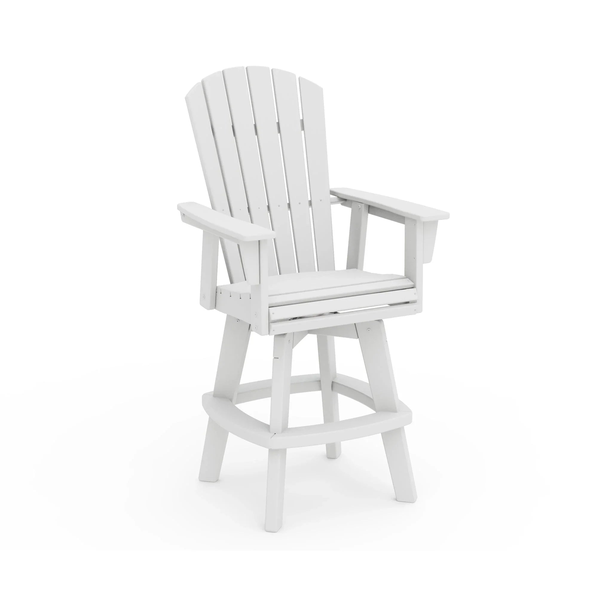Nautical Curveback Adirondack Swivel Bar Arm Chair 6