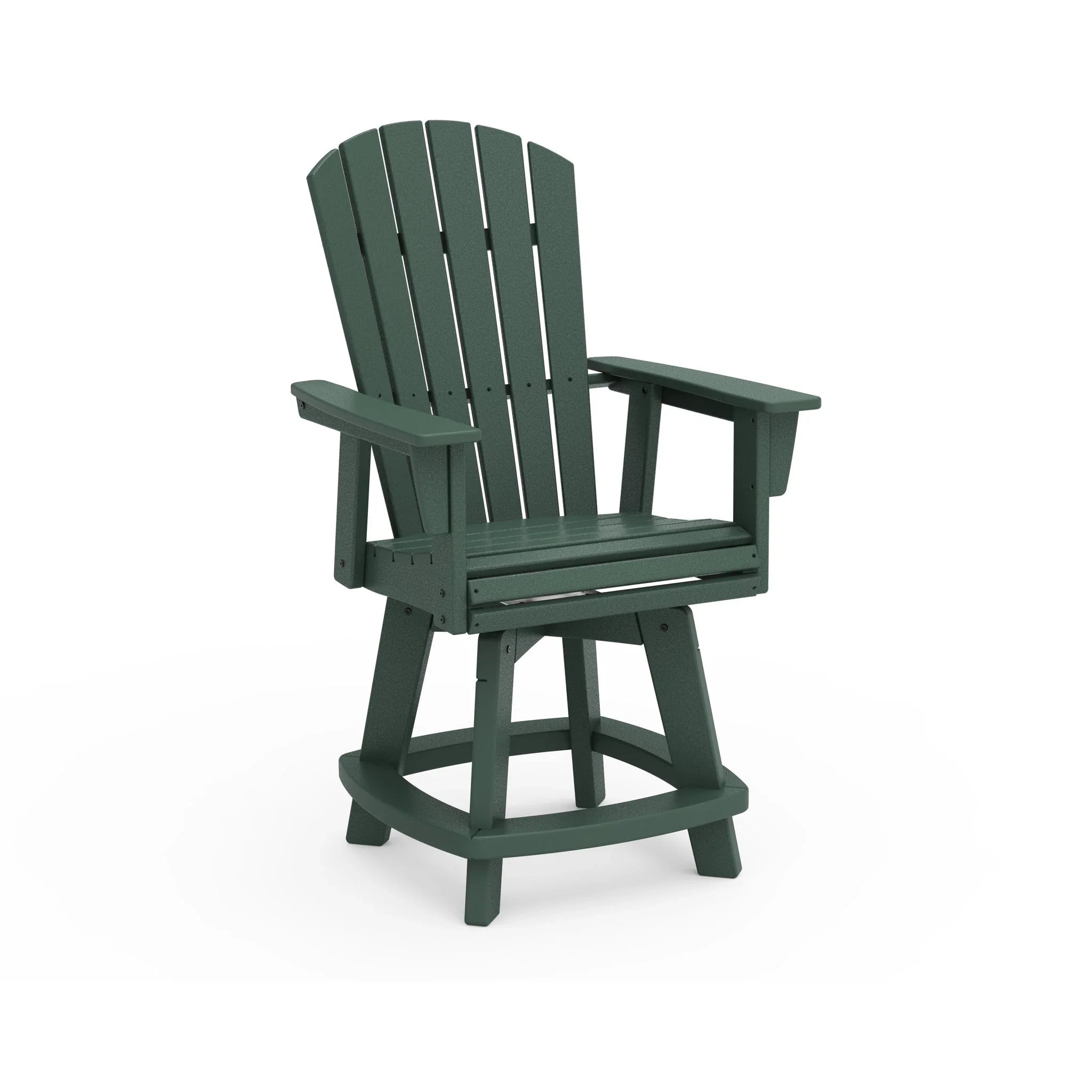Nautical Curveback Adirondack Swivel Counter Arm Chair 2