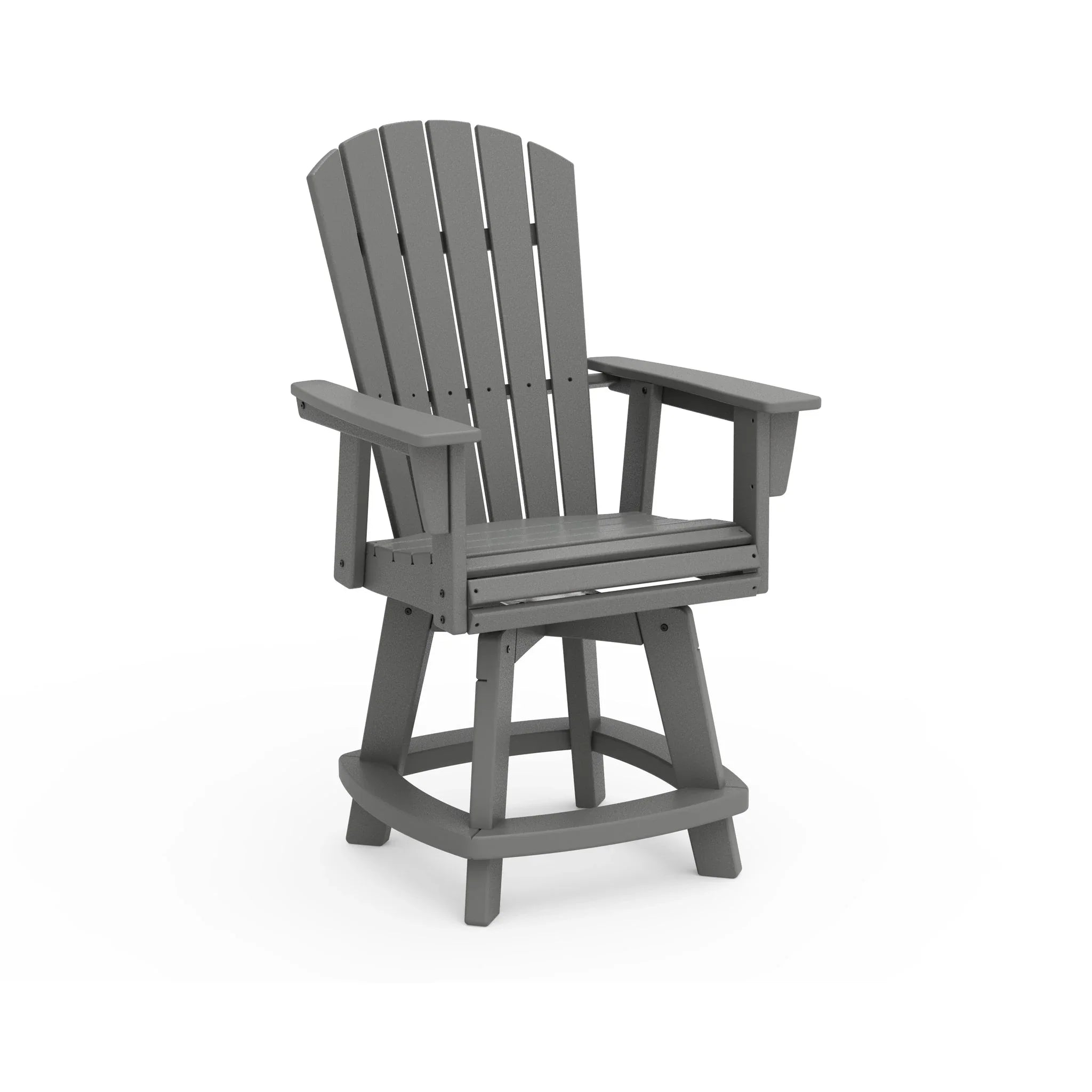 Nautical Curveback Adirondack Swivel Counter Arm Chair 1