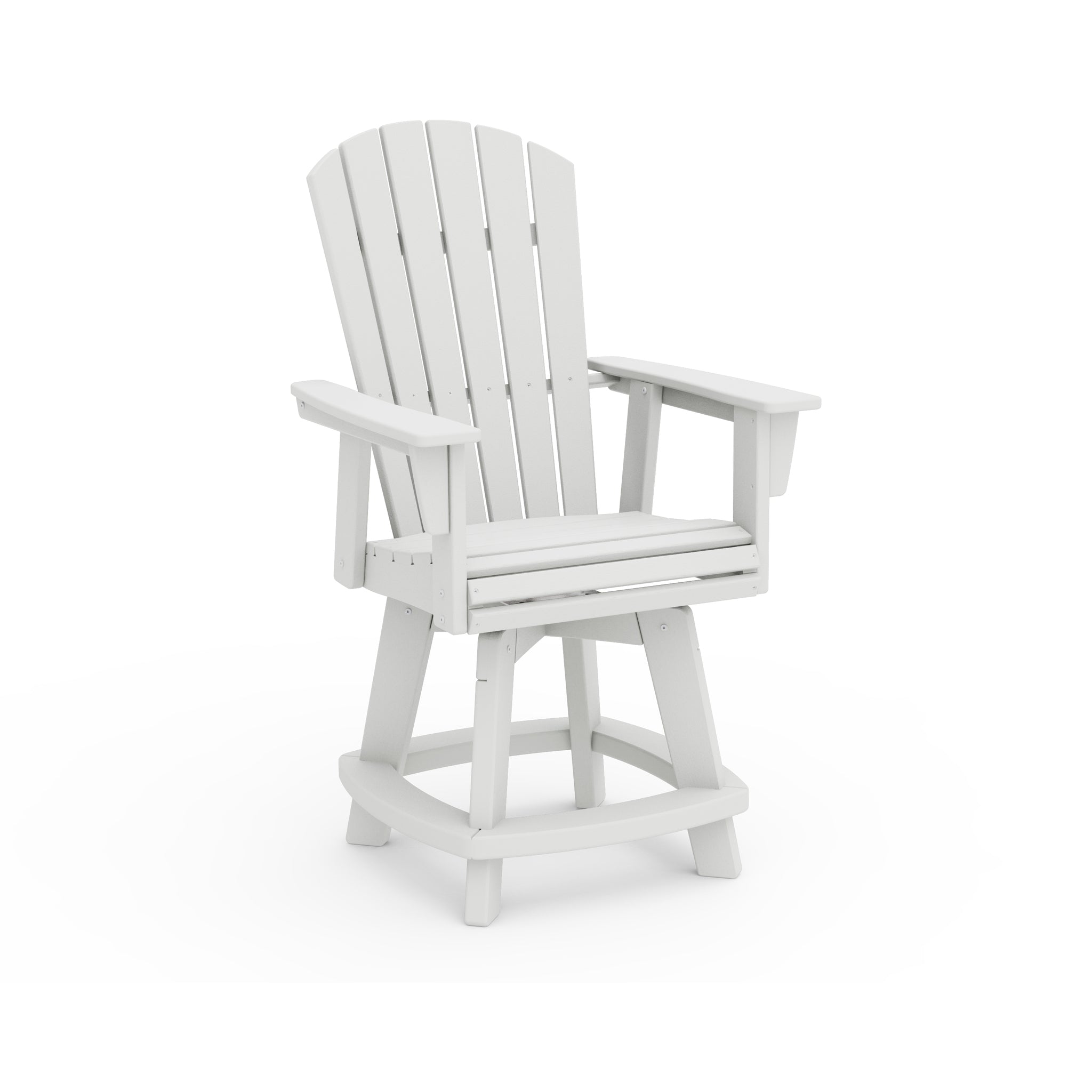 Nautical Curveback Adirondack Swivel Counter Arm Chair 9