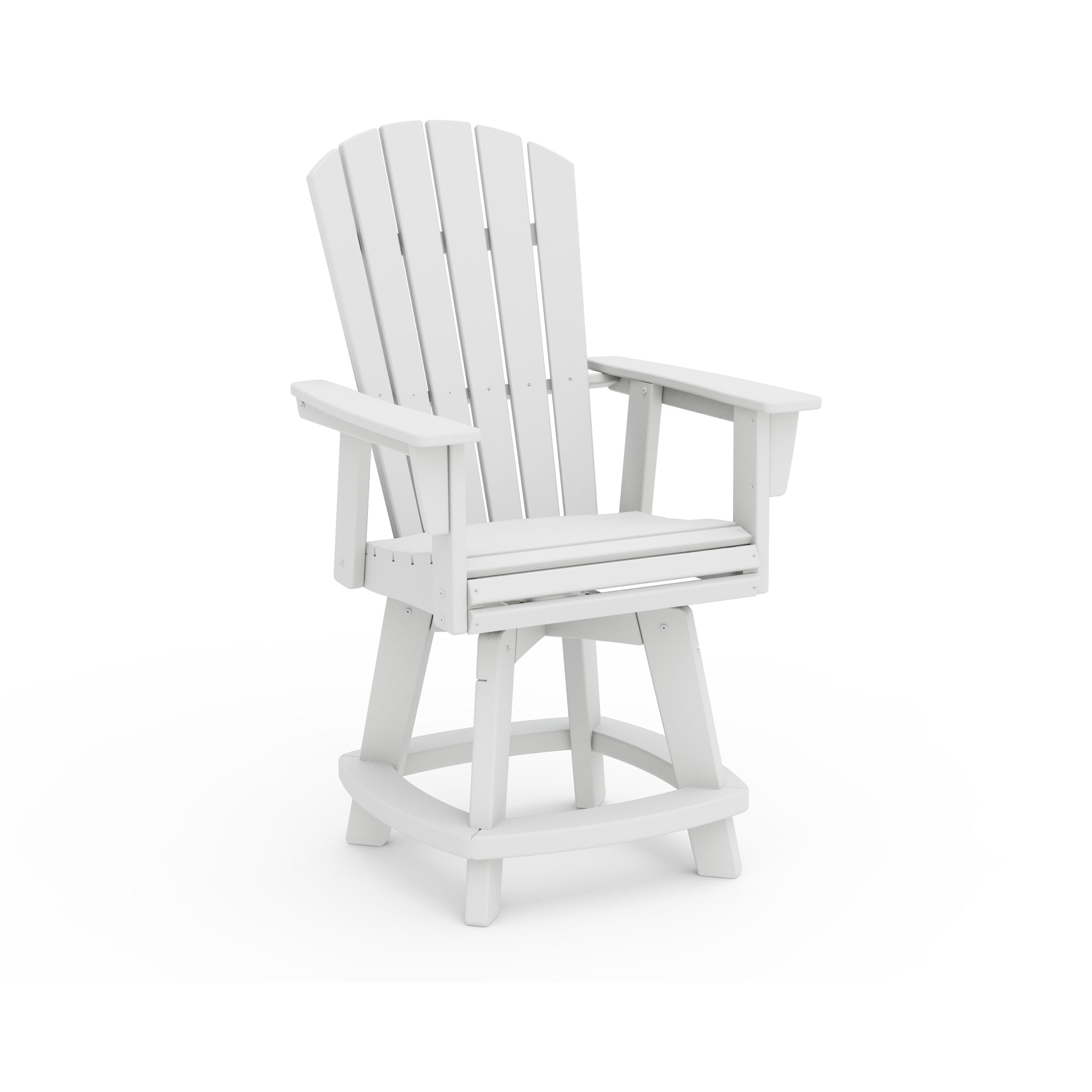 Nautical Curveback Adirondack Swivel Counter Arm Chair 6