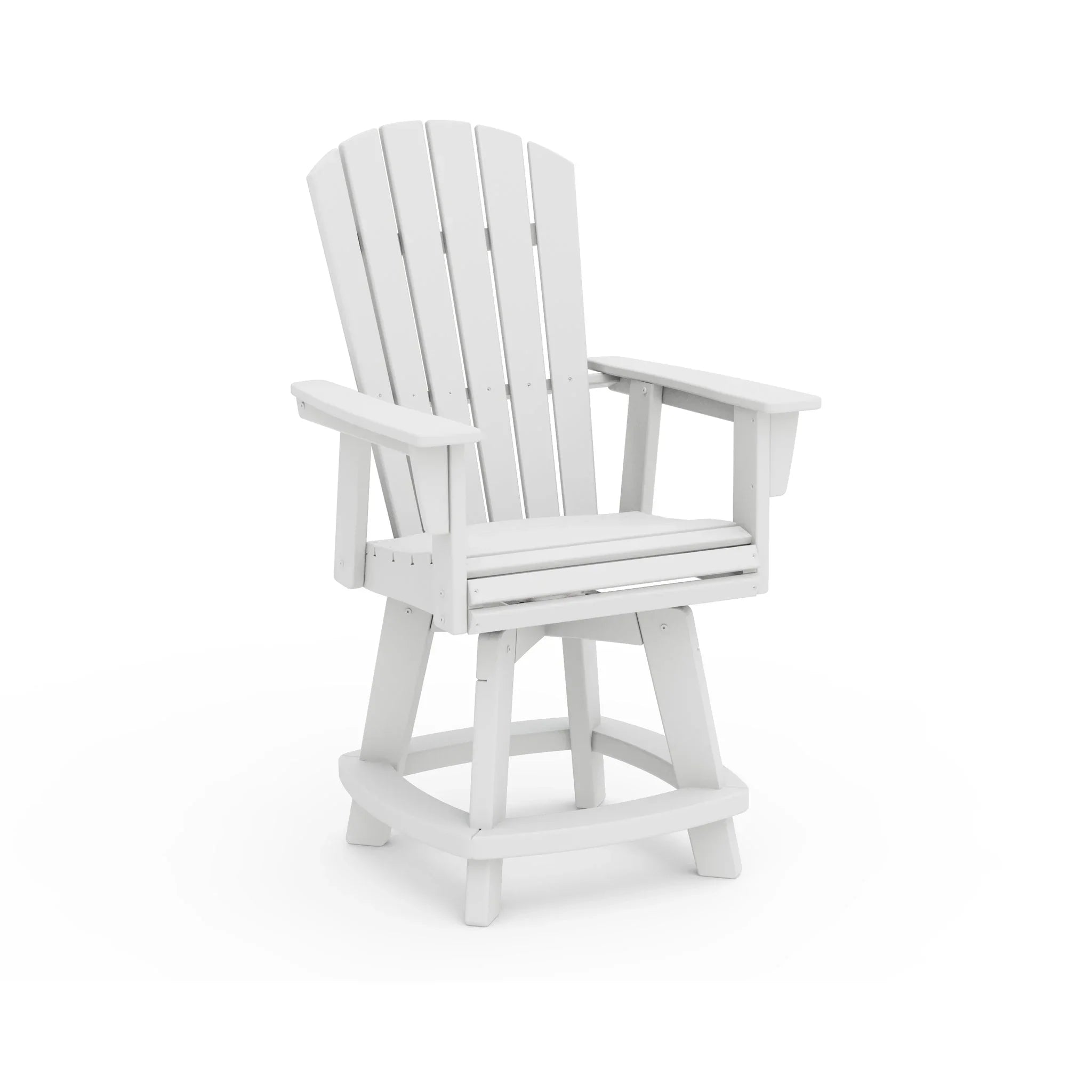 Nautical Curveback Adirondack Swivel Counter Arm Chair 6