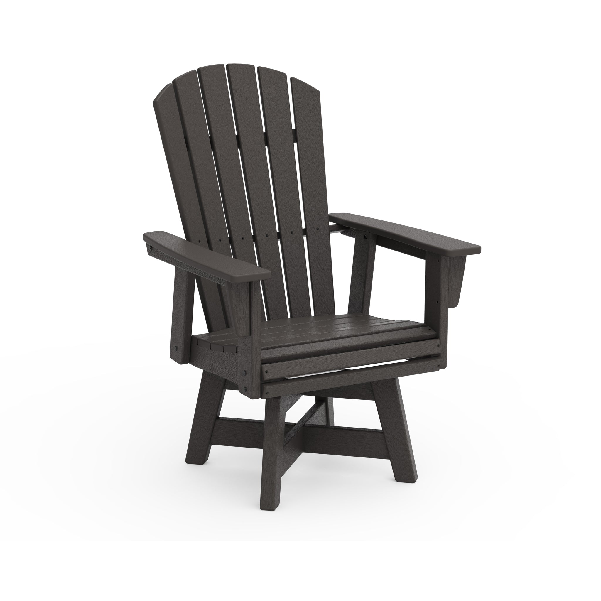 Nautical Curveback Adirondack Swivel Dining Arm Chair 7