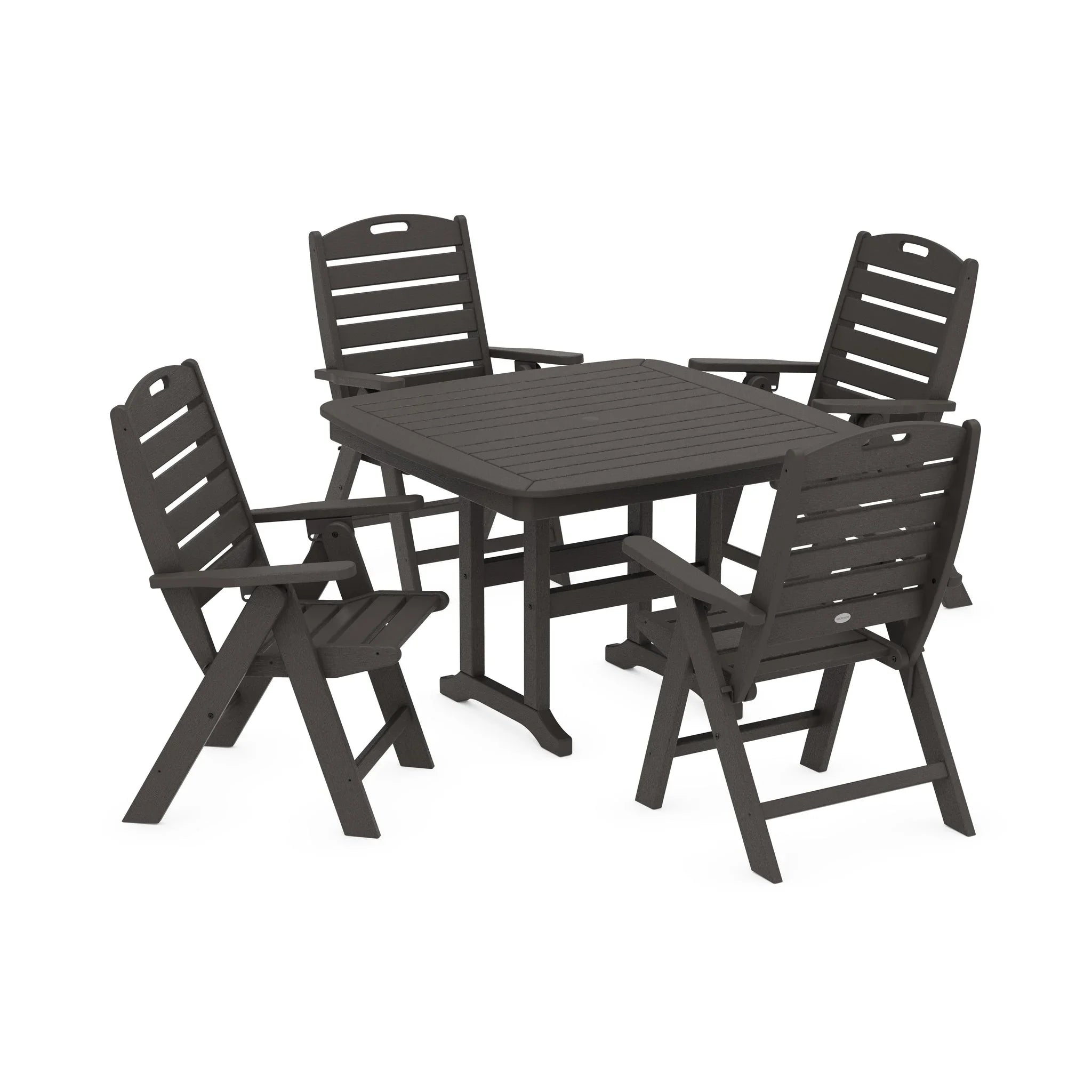 Nautical Highback Chair 5-Piece Dining Set 7