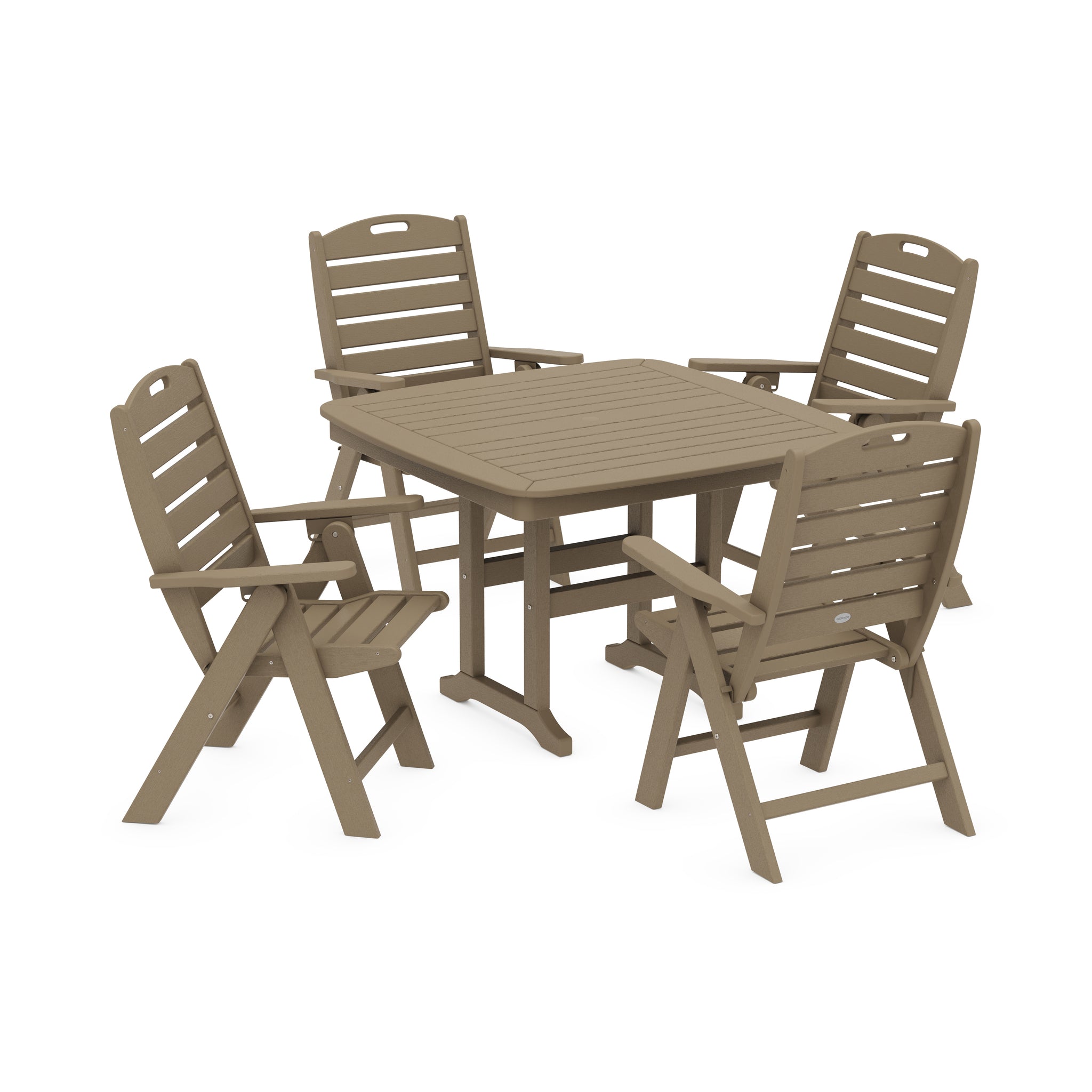 Nautical Highback Chair 5-Piece Dining Set 8