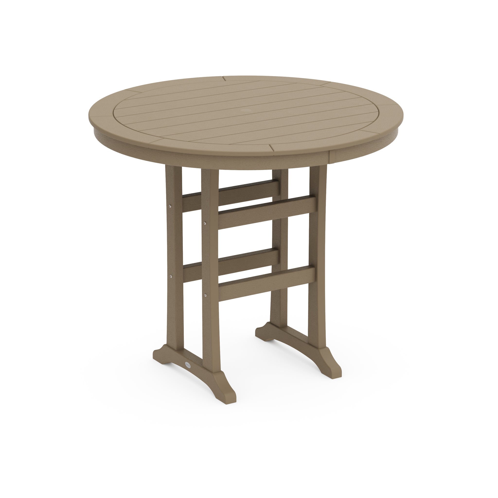 Nautical Trestle 48" Round Bar Table 8