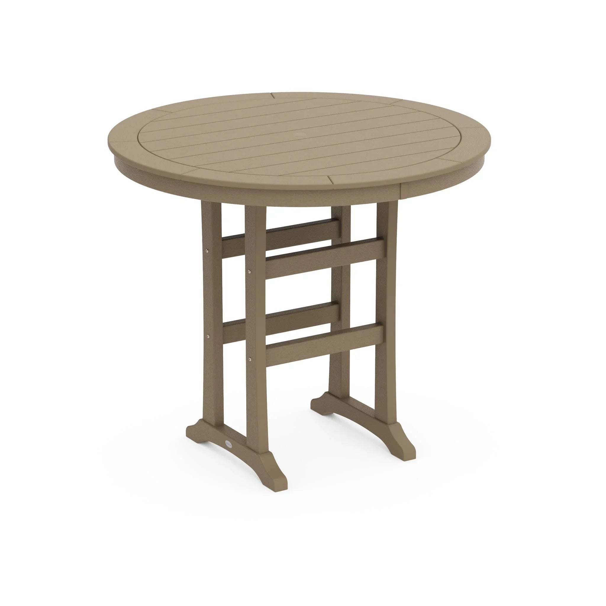 Nautical Trestle 48" Round Bar Table 8