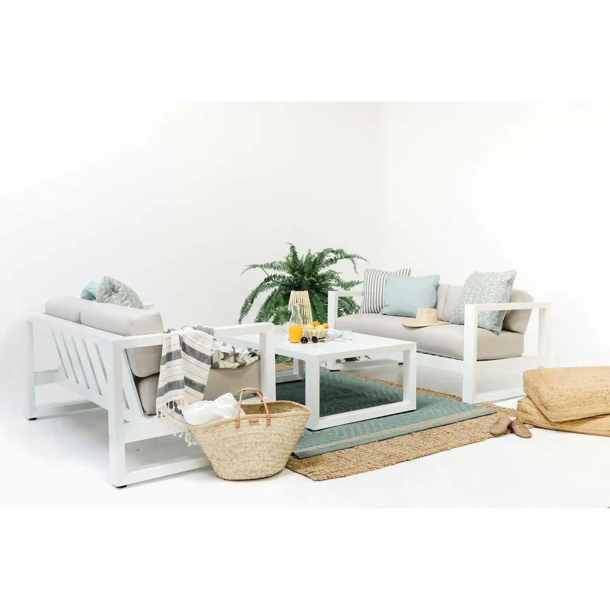 Newport 54" x 33" Rectangular Aluminum Coffee Table SW4801-CT by Sunset West 2