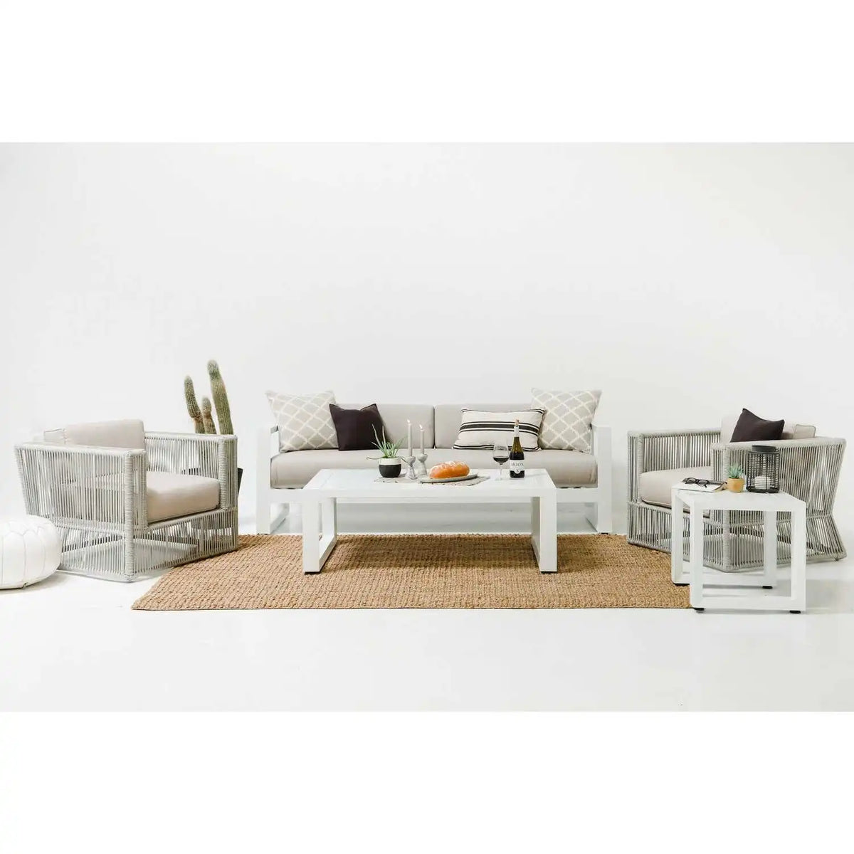 Newport 54" x 33" Rectangular Aluminum Coffee Table SW4801-CT by Sunset West 4
