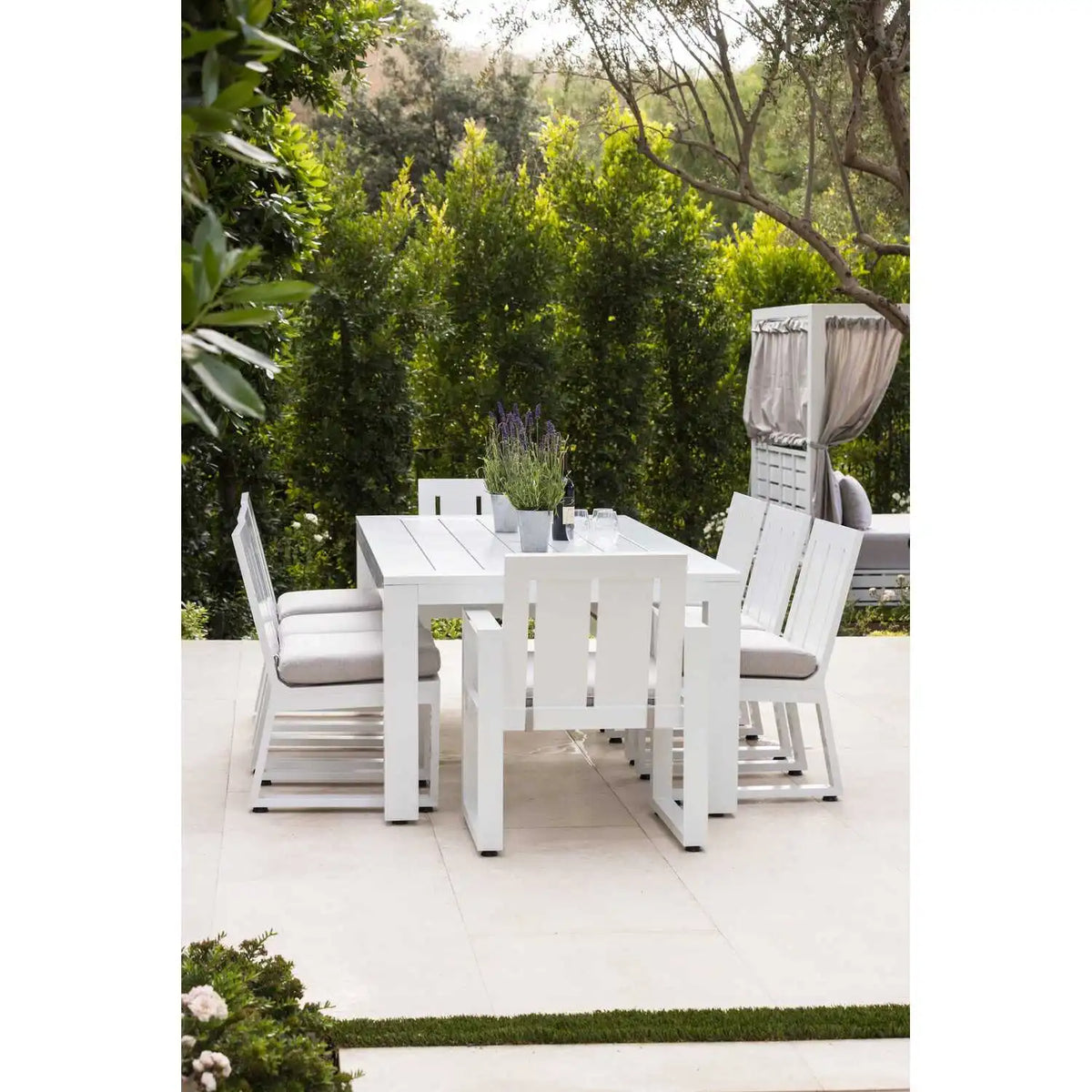 Newport Aluminum Cushioned Dining Side Chair SW4801-1A by Sunset West 7