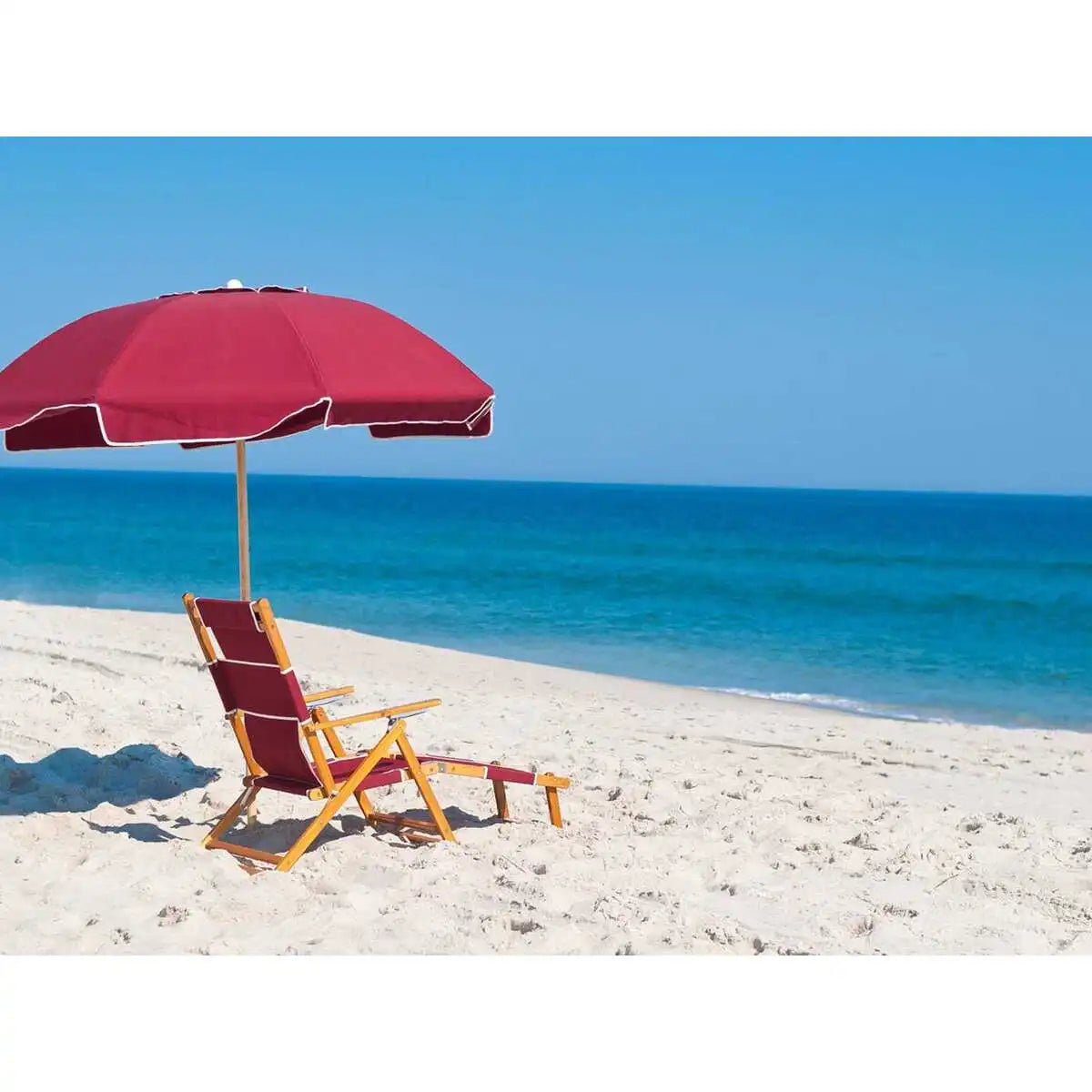 Oakwood Beach Lounger w/ Detachable Footrest 2