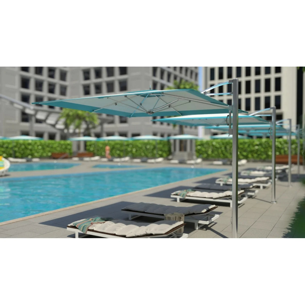 Ocean Master M1 Classic Cantilever 10' Square Umbrella-2