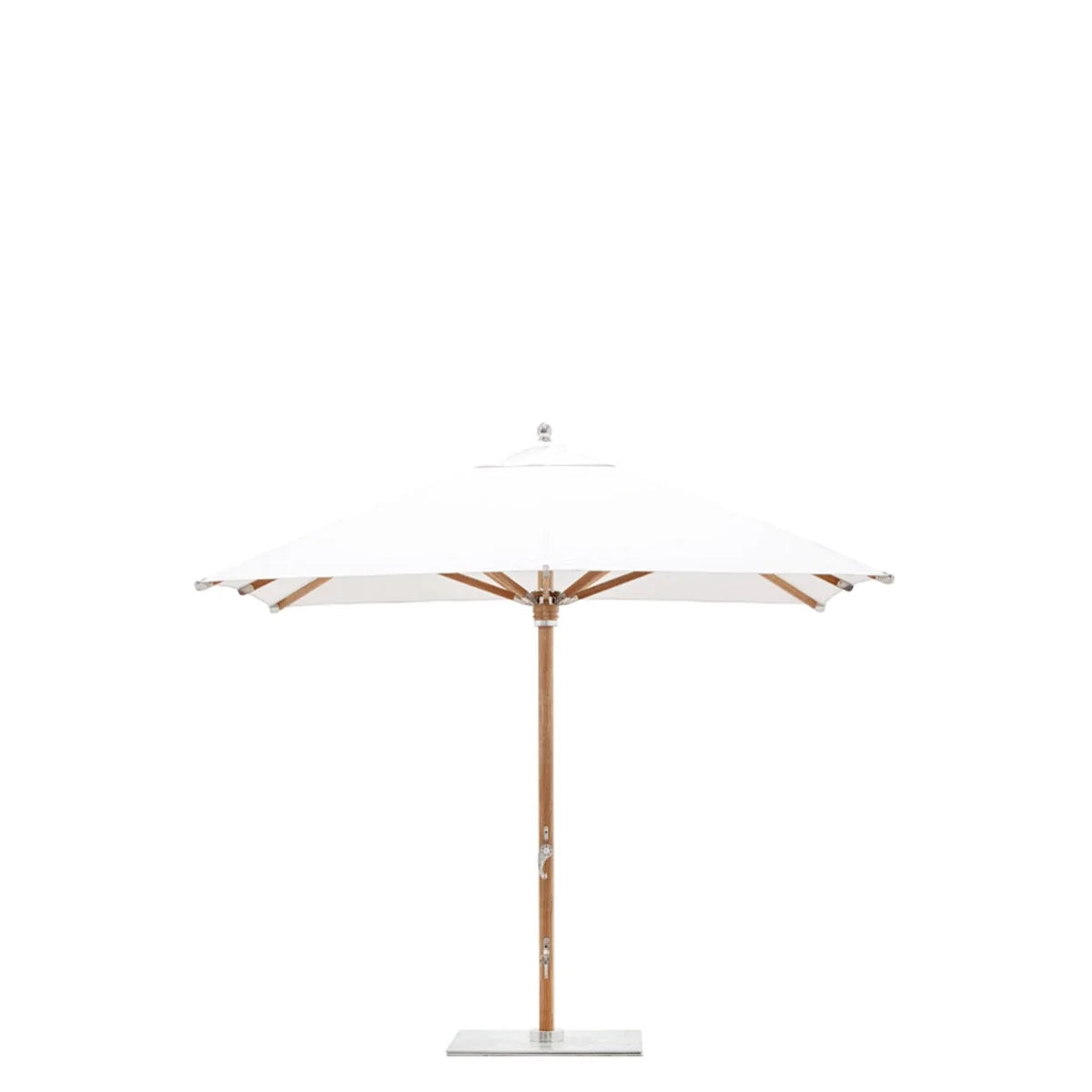 Ocean Master Max Northstar Nautical Teak Center Post 6.5' Square Umbrella-2