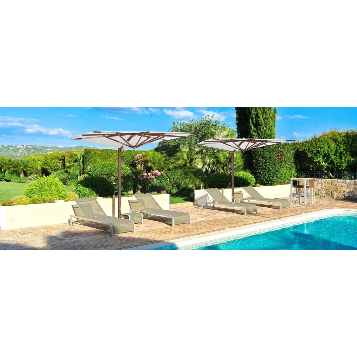 Ocean Master Max Zero Horizon Cantilever 10' Square Umbrella-5