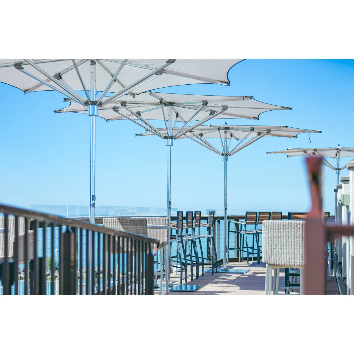 Ocean Master Max Zero Horizon Center Post 16' Octagon Umbrella-5