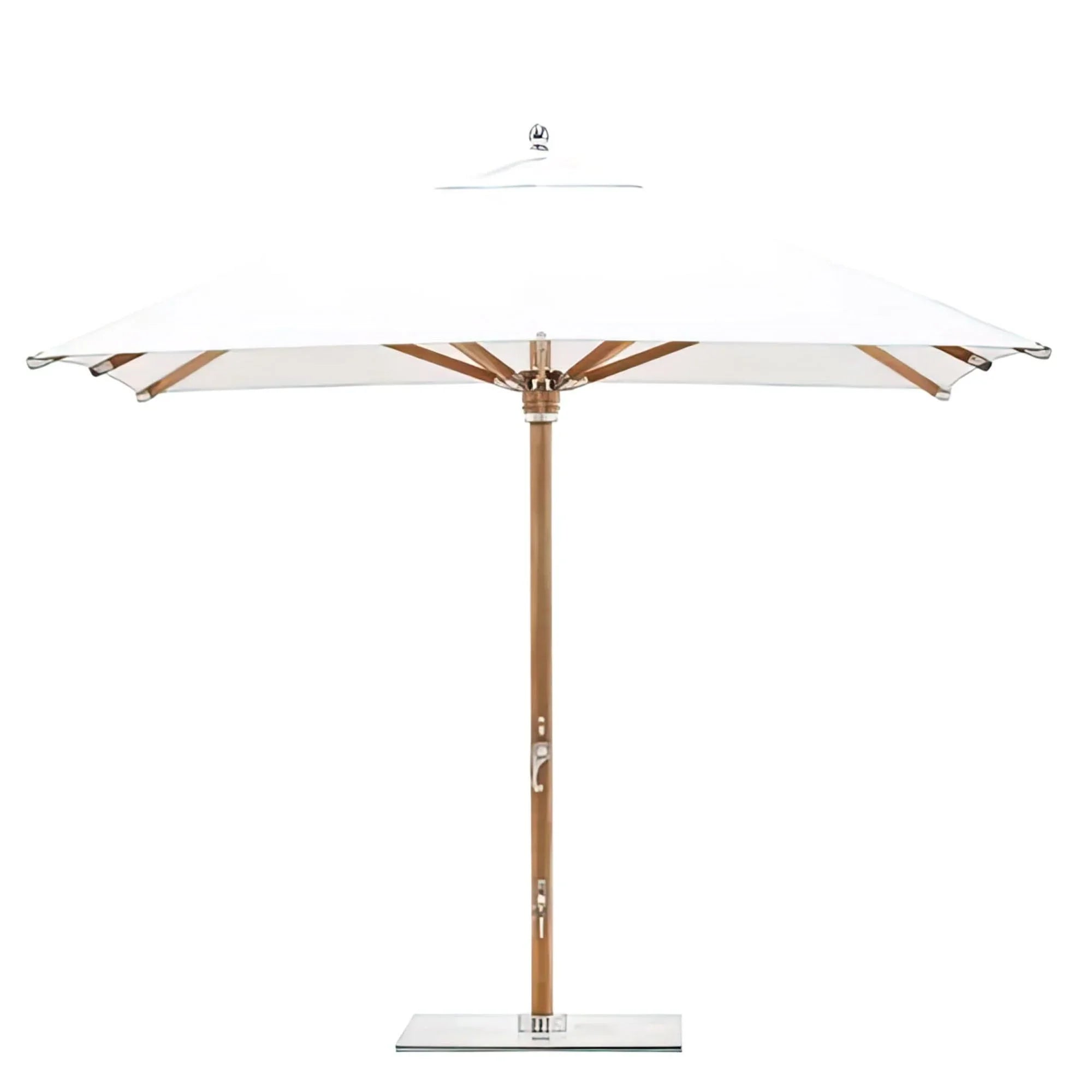 Ocean Master Max Nautical Teak Center Post 10' Square Umbrella