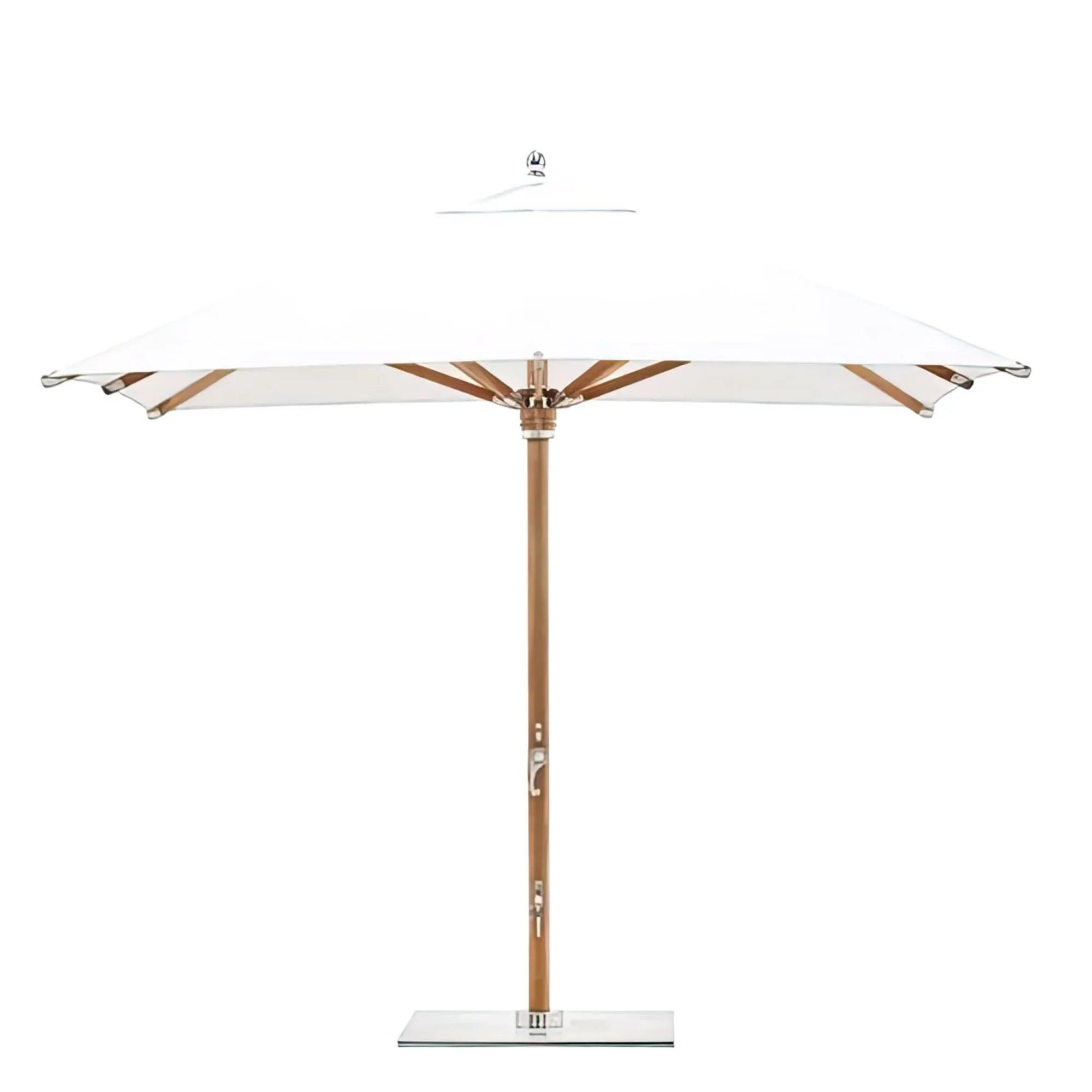 Ocean Master Max Nautical Teak Center Post 6.5' Square Umbrella