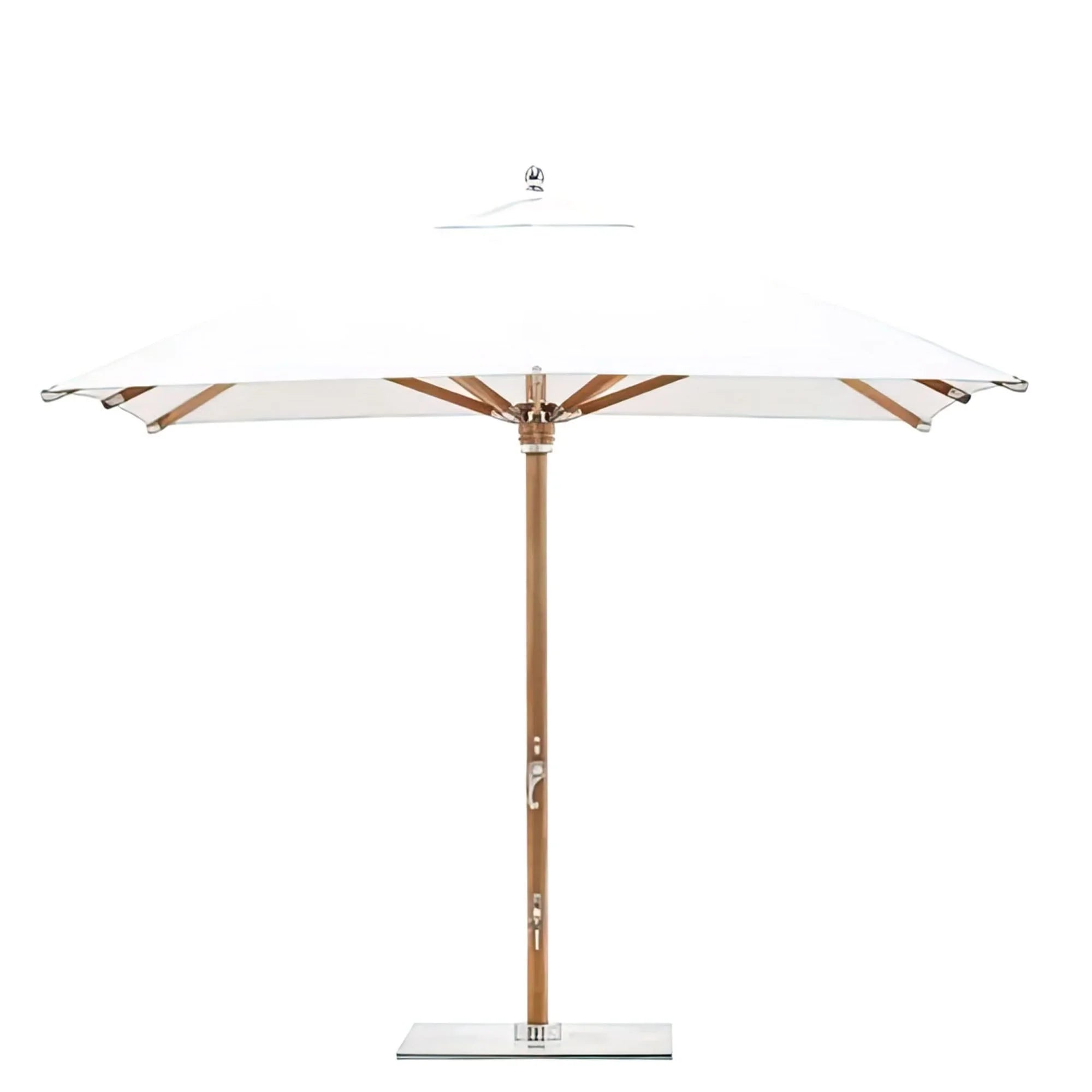 Ocean Master Max Northstar Nautical Teak Center Post 6.5' Square Umbrella