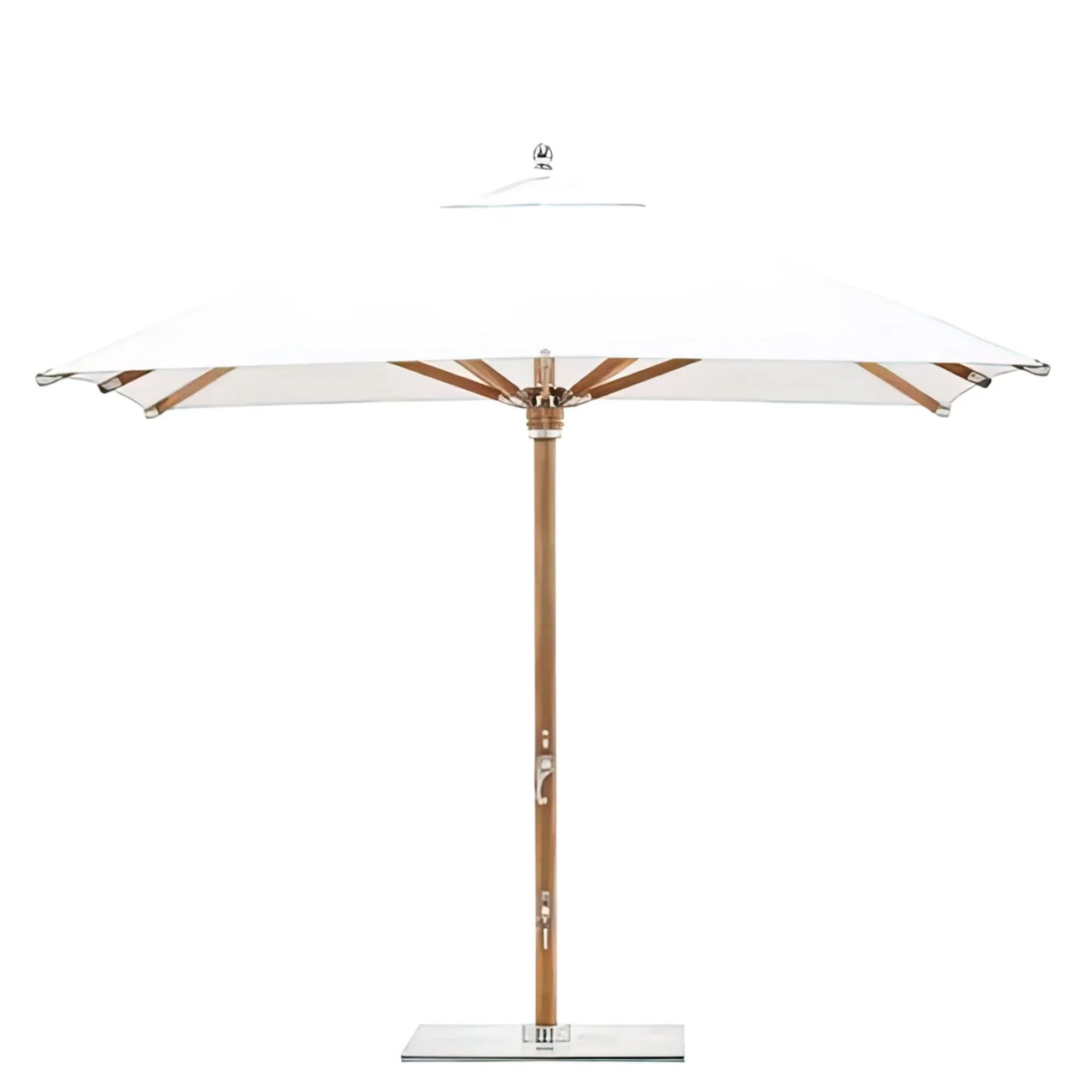 Ocean Master Max Northstar Nautical Teak Center Post 8' Square Umbrella