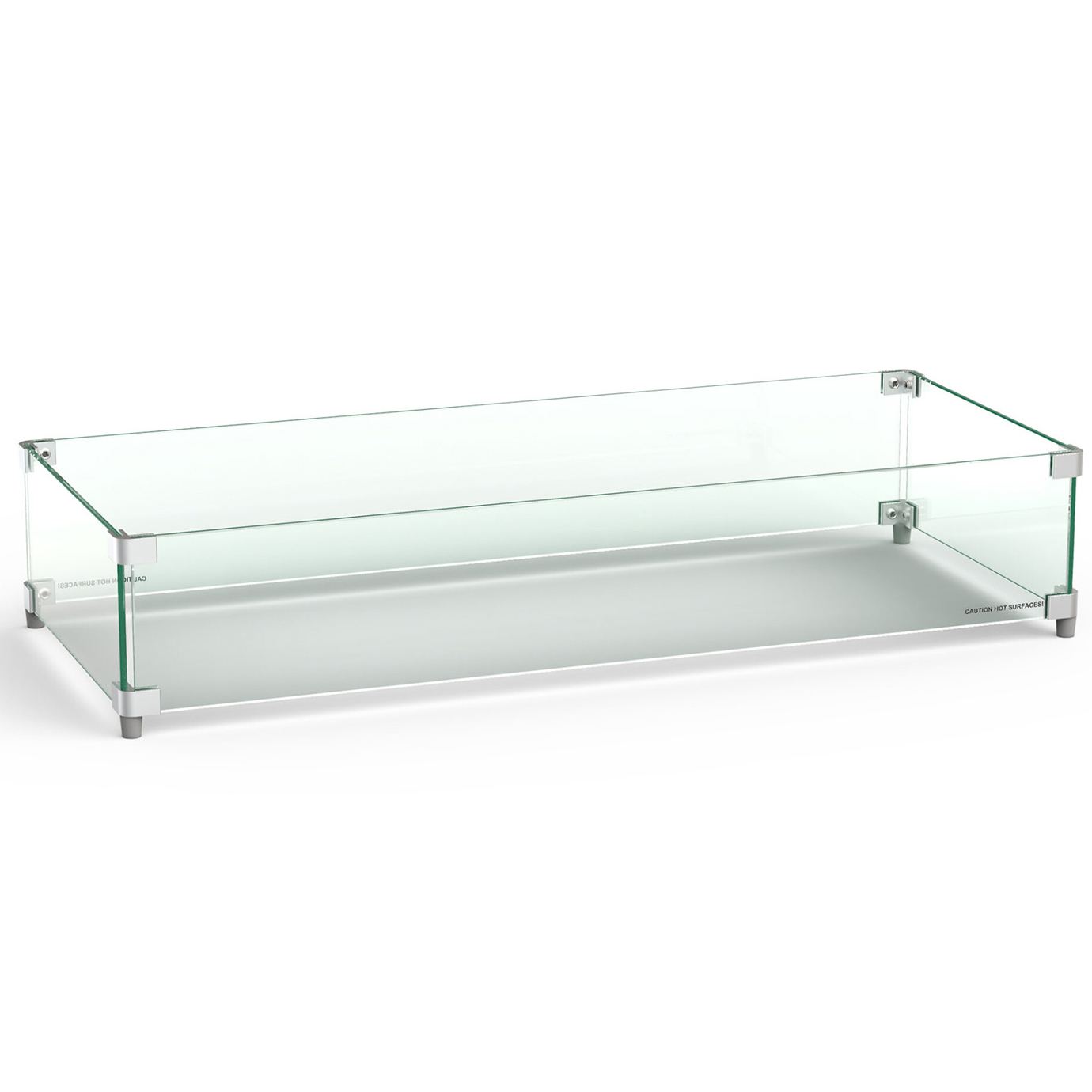 35"x14.5" Rectangular Glass Wind Guard 8204-WG by American Fyre Designs