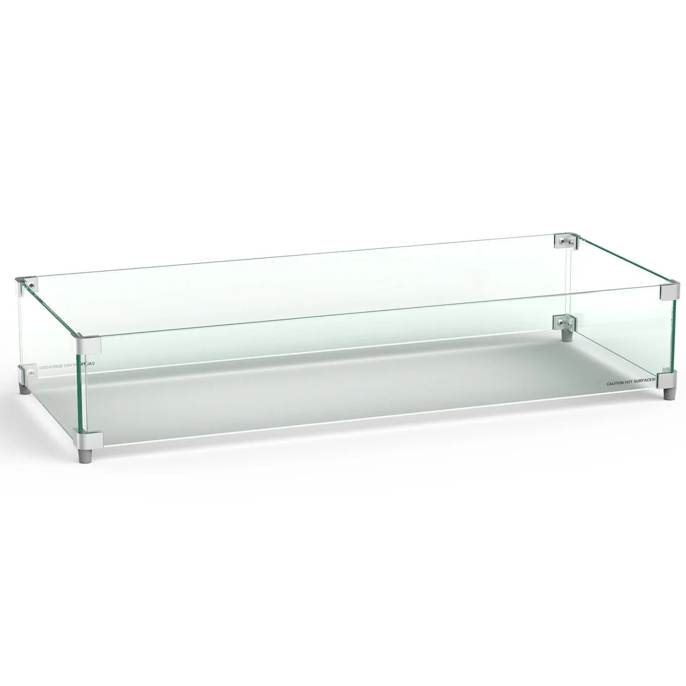 43"x19.25" Large Rectangular Glass Wind Guard 8211-WG by American Fyre Designs